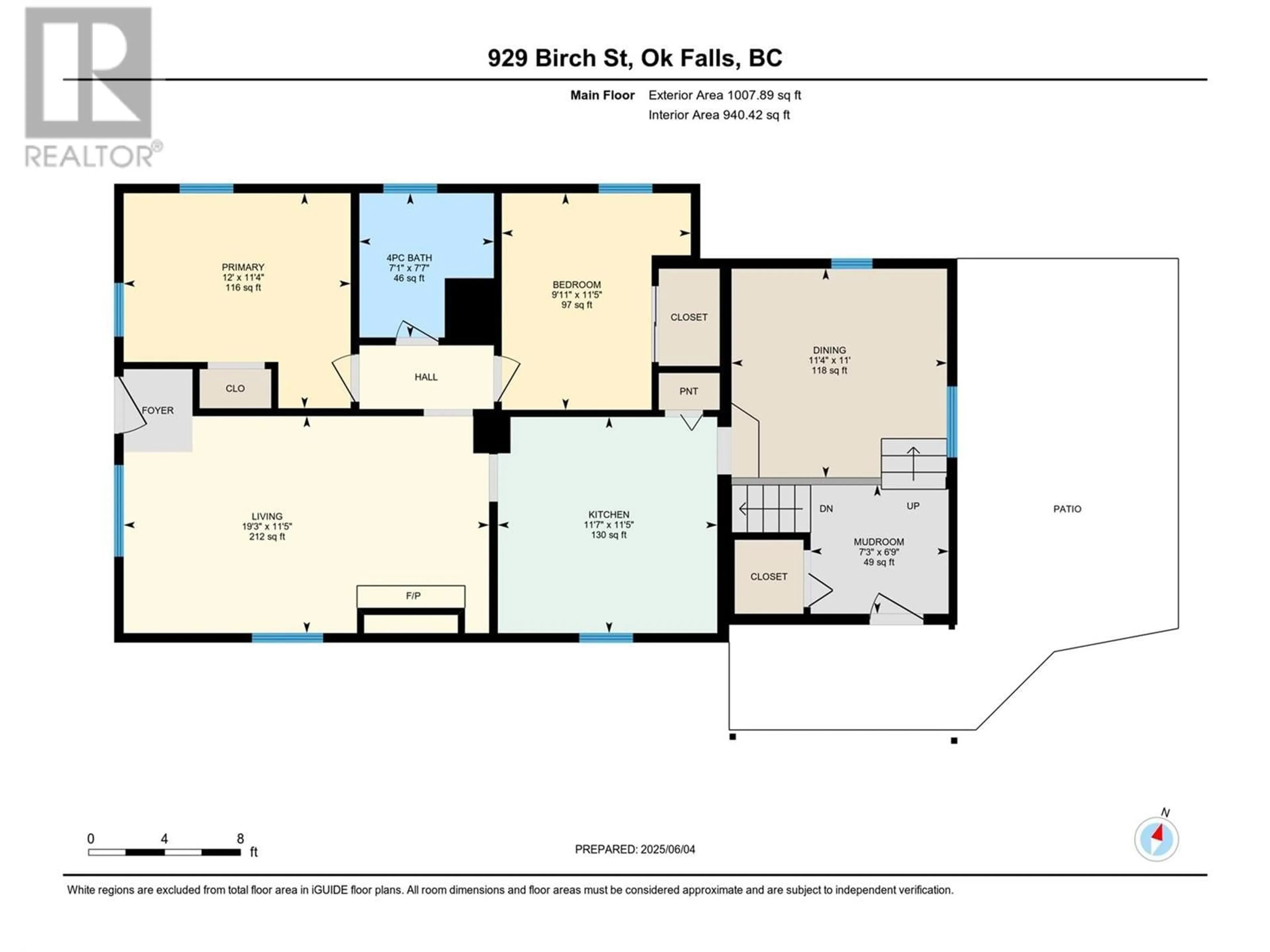 Floor plan for 929 BIRCH STREET, Okanagan Falls British Columbia V0H1R0