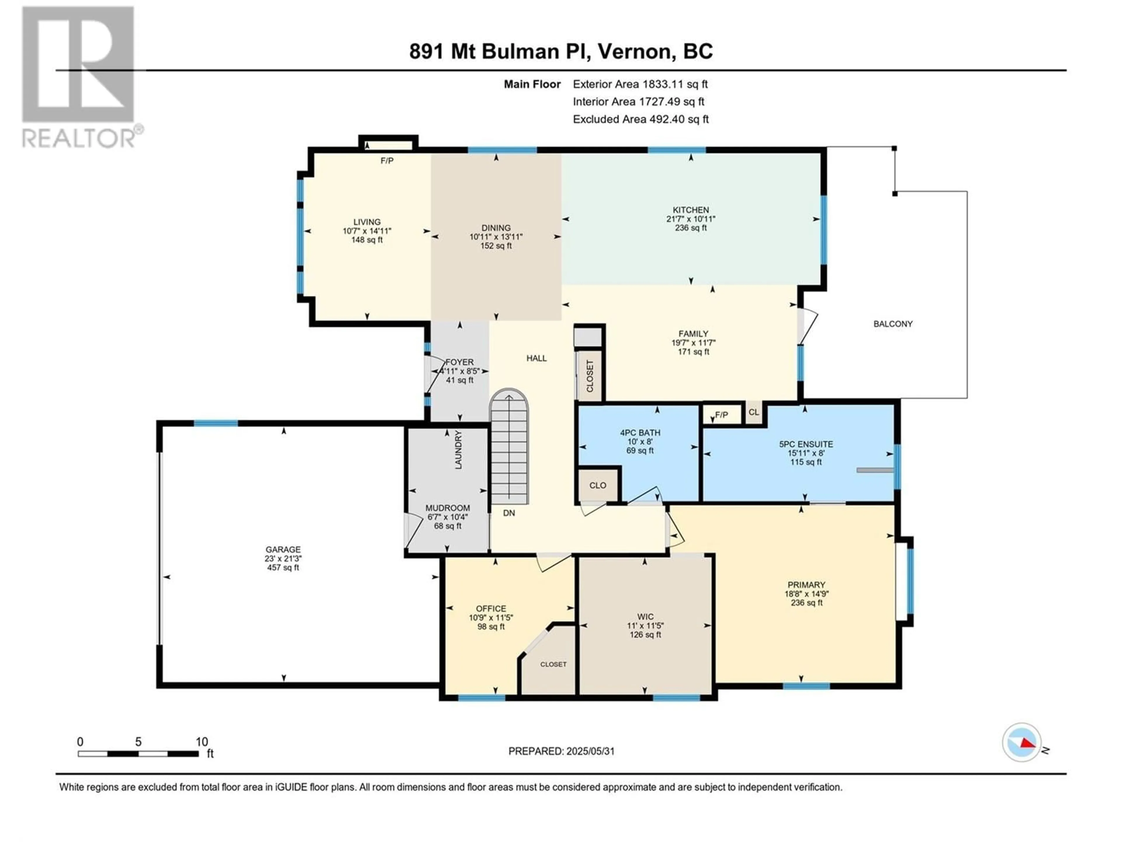 Floor plan for 891 MT. BULMAN PLACE, Vernon British Columbia V1B2Z4