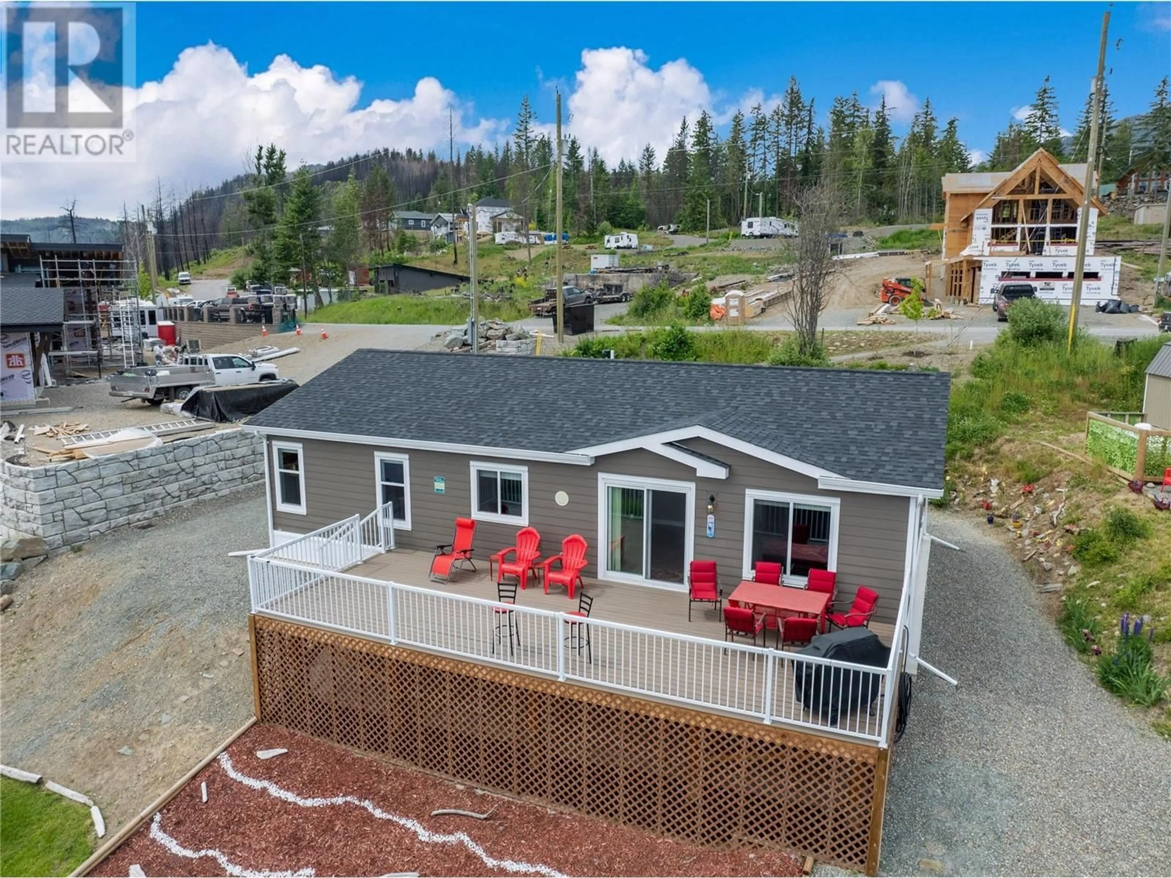 A pic from outside/outdoor area/front of a property/back of a property/a pic from drone, water/lake/river/ocean view for 5208 CELISTA PLACE, Celista British Columbia V0E1M6