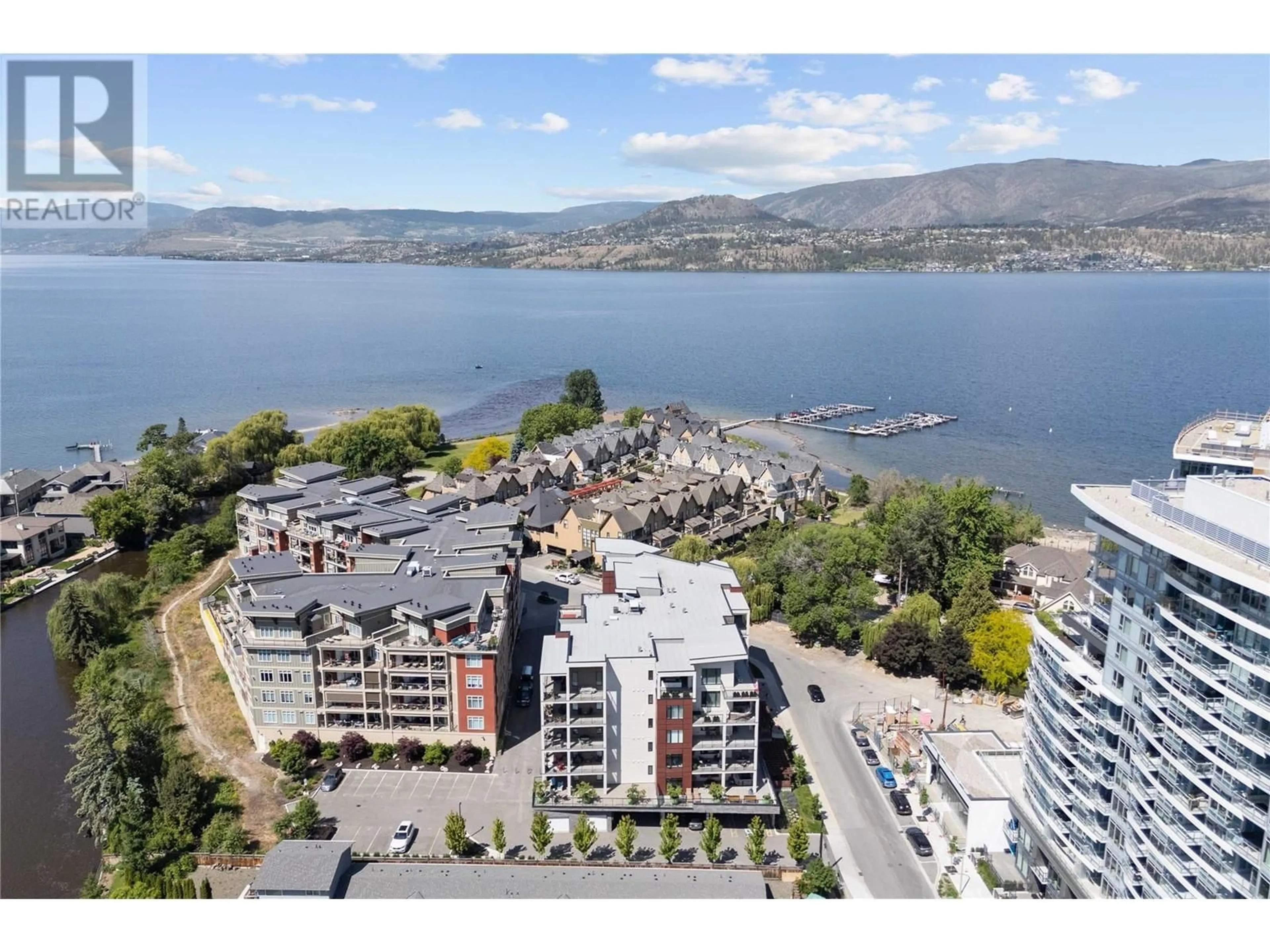 A pic from outside/outdoor area/front of a property/back of a property/a pic from drone, water/lake/river/ocean view for 301 - 529 TRUSWELL ROAD, Kelowna British Columbia V1W3K7