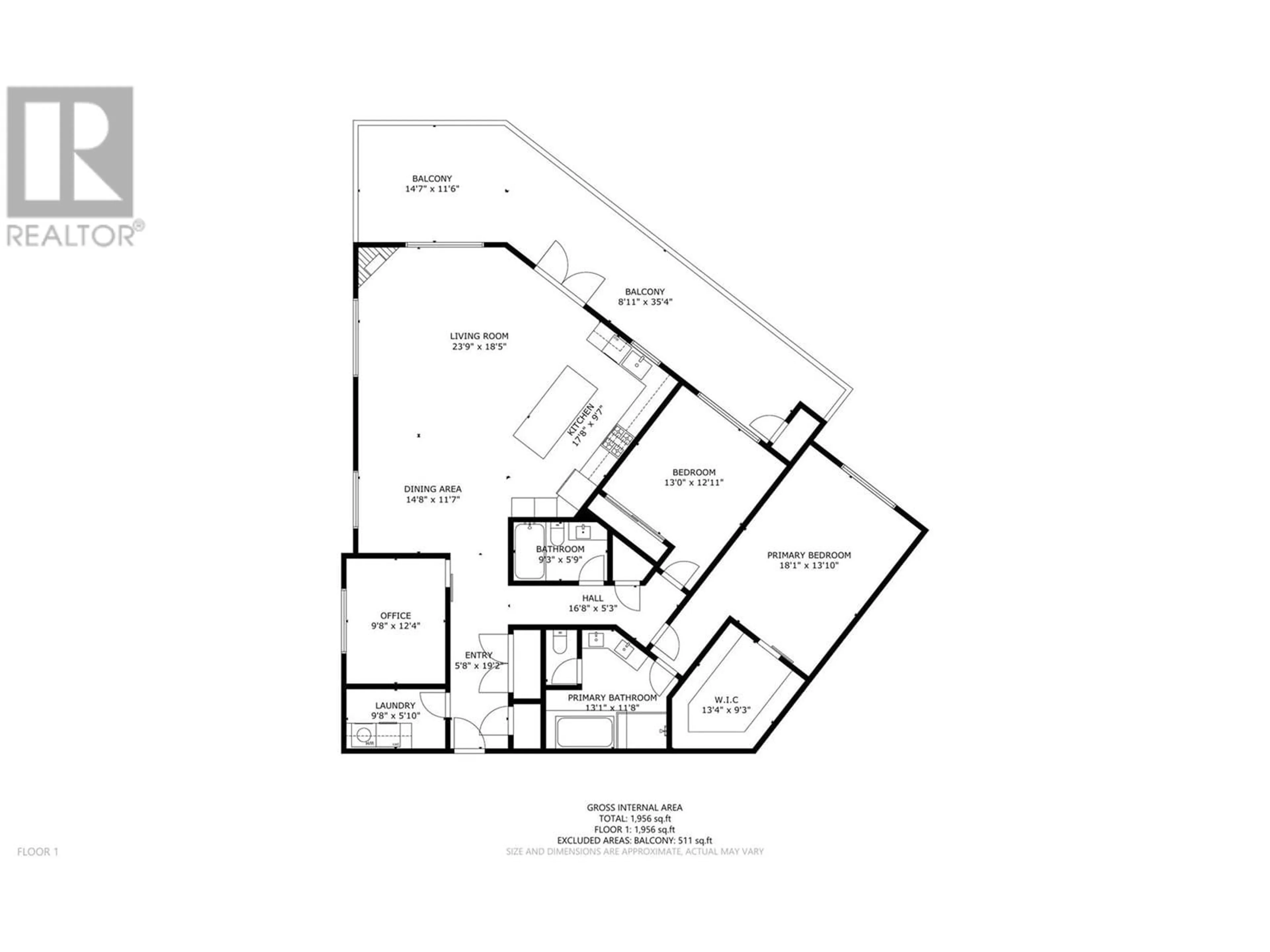 Floor plan for 301 - 529 TRUSWELL ROAD, Kelowna British Columbia V1W3K7