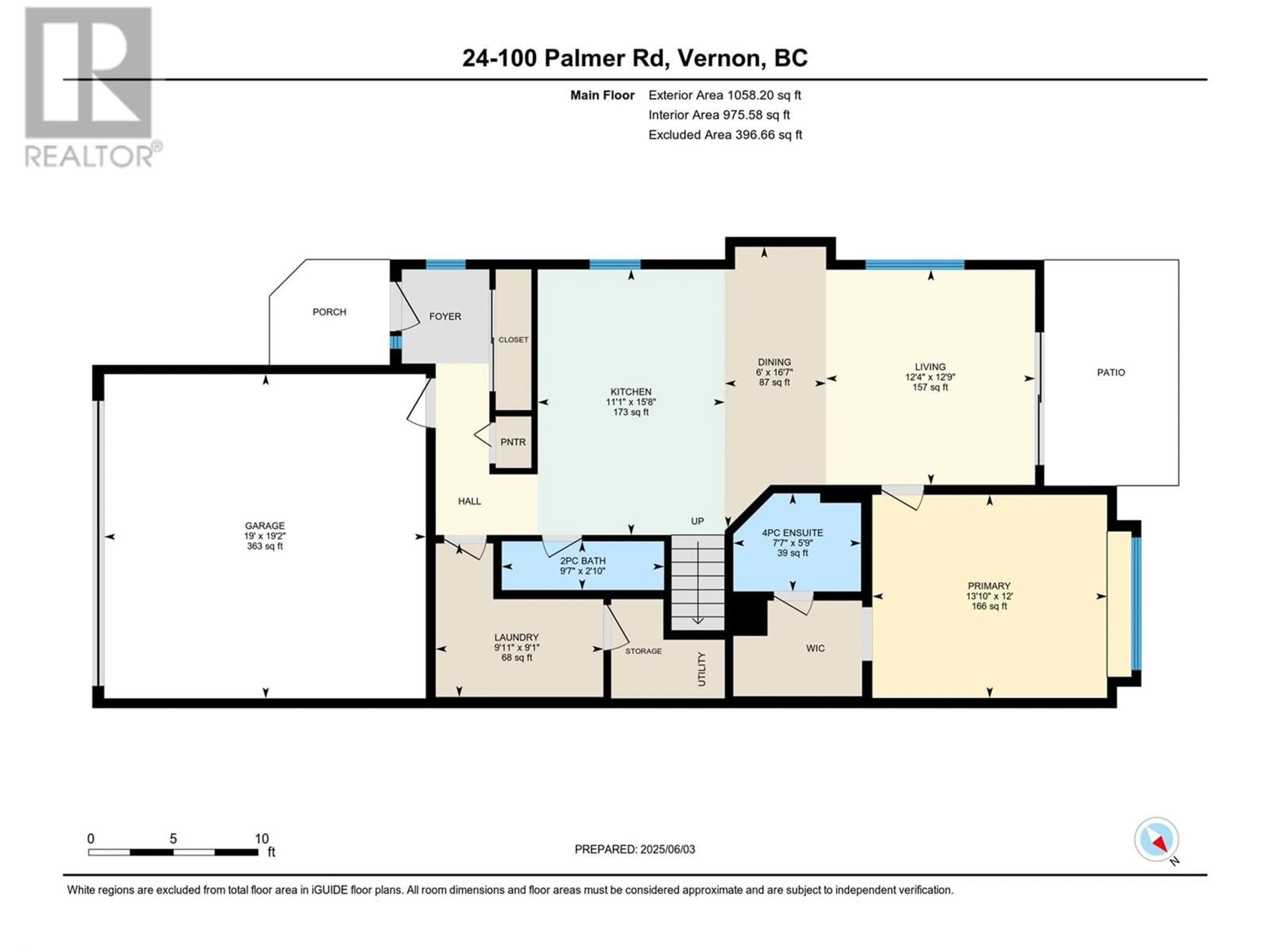 Floor plan for 24 - 100 PALMER ROAD, Vernon British Columbia V1H2H8