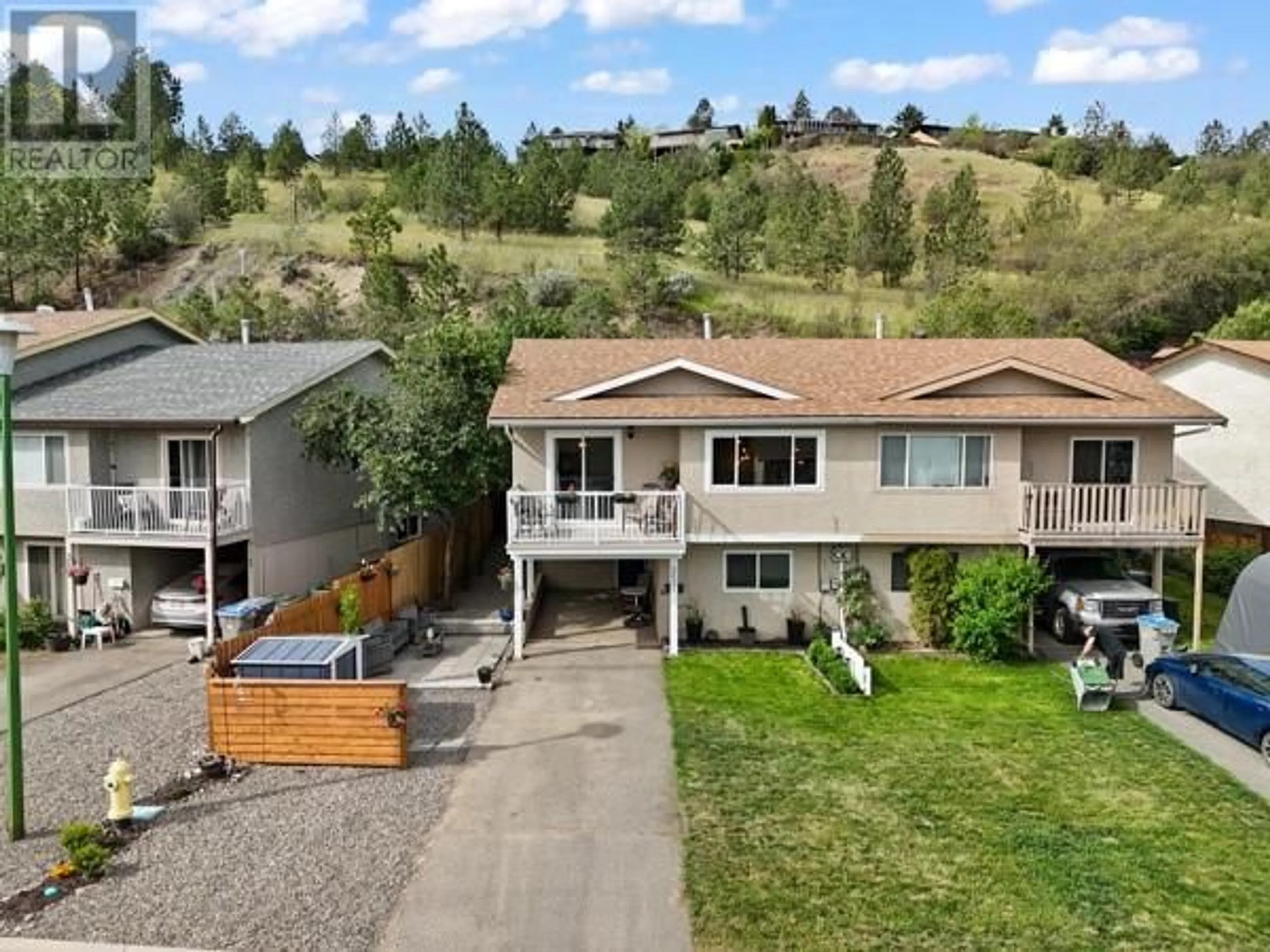 A pic from outside/outdoor area/front of a property/back of a property/a pic from drone, mountain view for 357 WADDINGTON DRIVE, Kamloops British Columbia V2E1S3