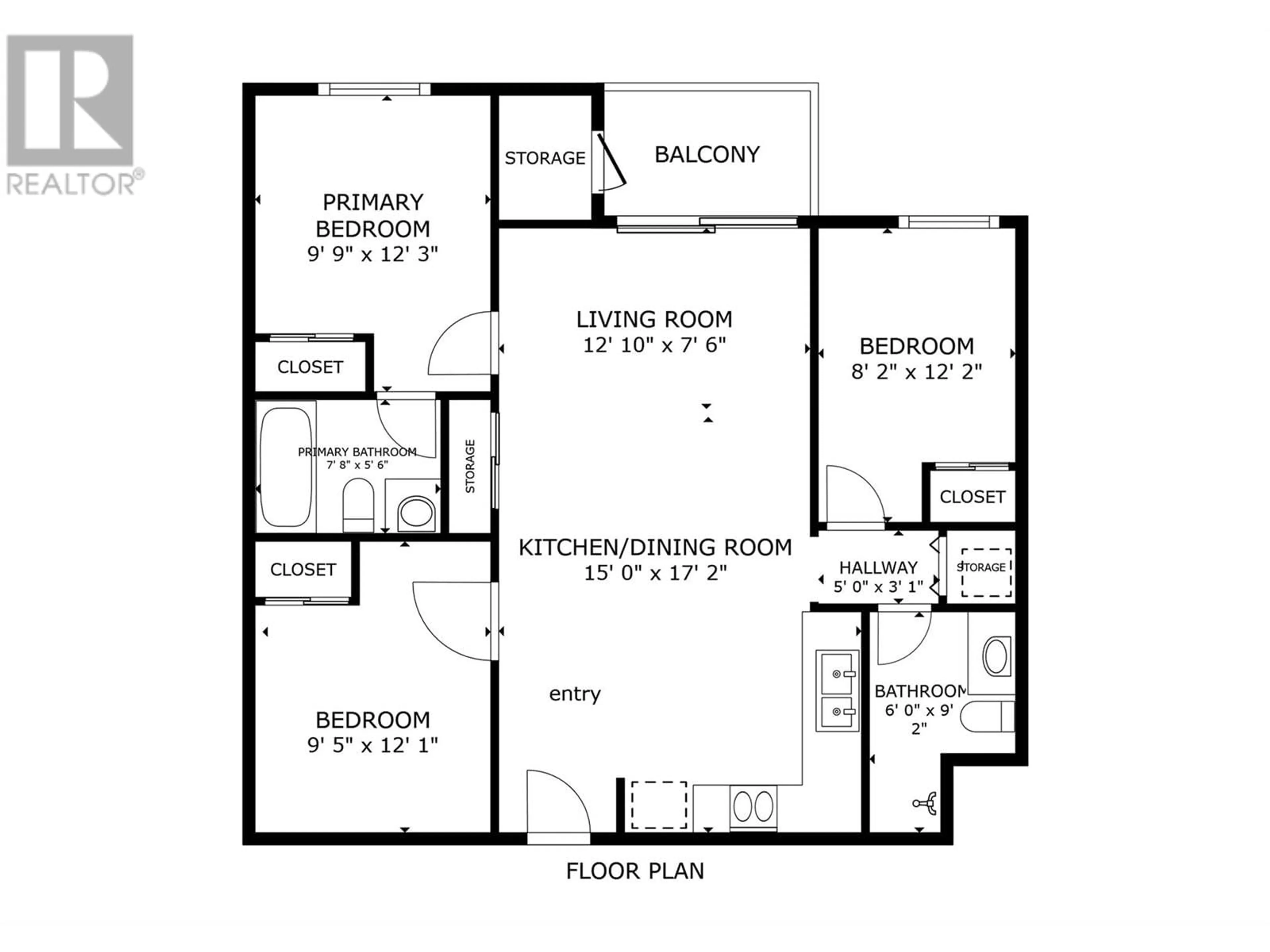 Floor plan for 322 - 935 ACADEMY WAY, Kelowna British Columbia V1V3C9