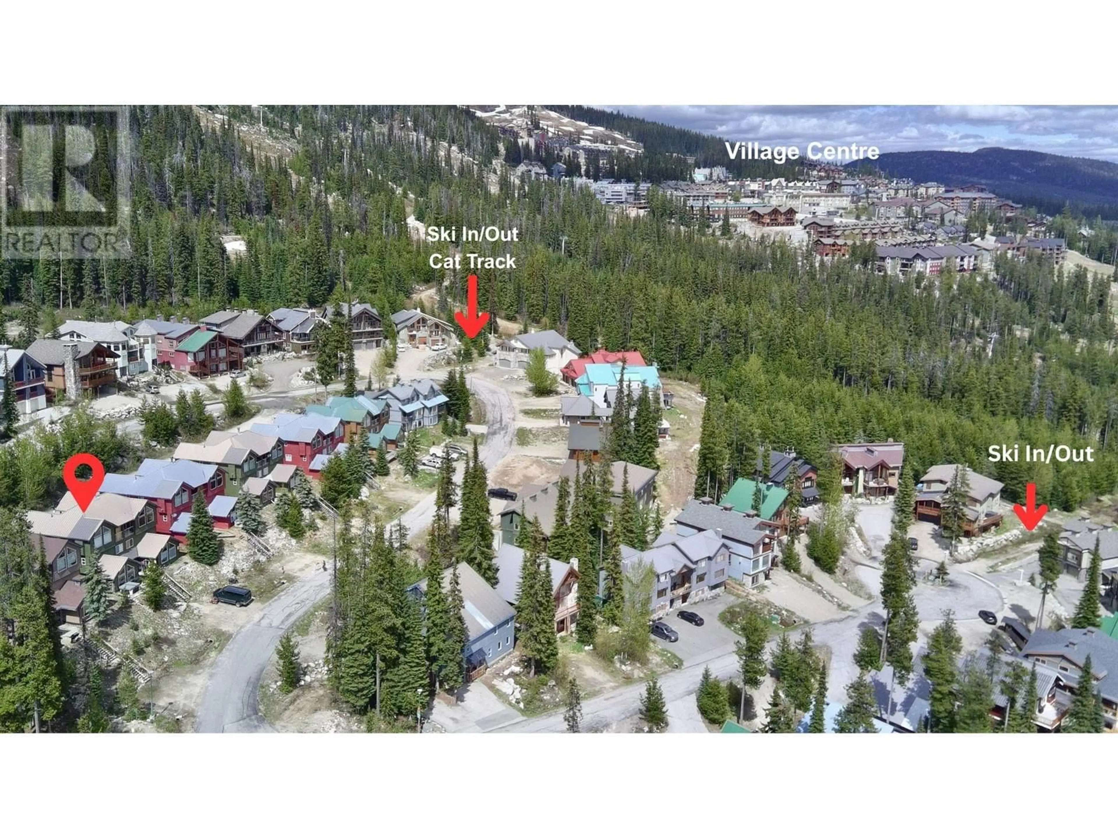 A pic from outside/outdoor area/front of a property/back of a property/a pic from drone, mountain view for 117C - 5981 SNOW PINES CRESCENT, Big White British Columbia V1P1P3