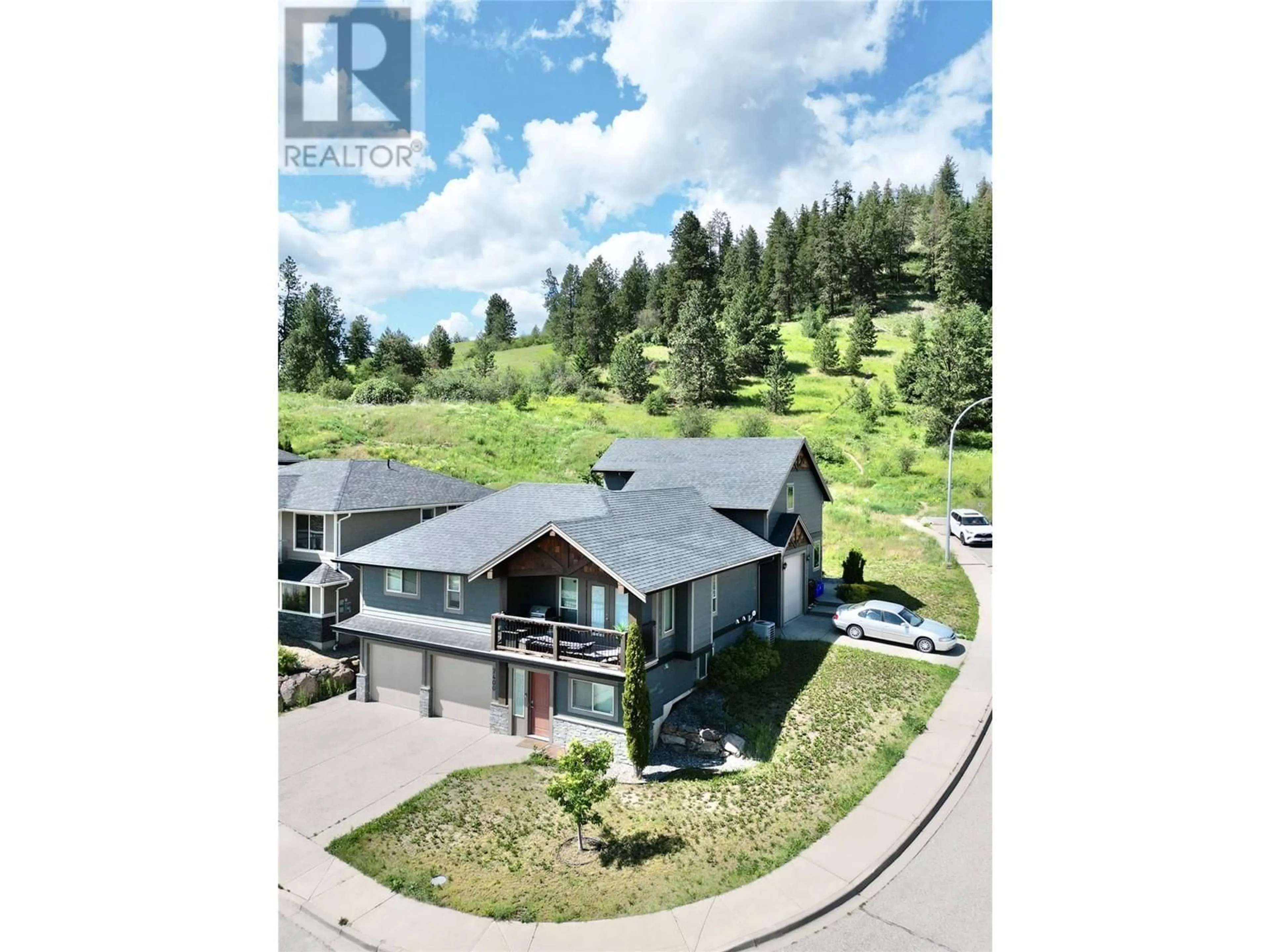A pic from outside/outdoor area/front of a property/back of a property/a pic from drone, unknown for 7400 SUN PEAKS DRIVE, Vernon British Columbia V1B4C7