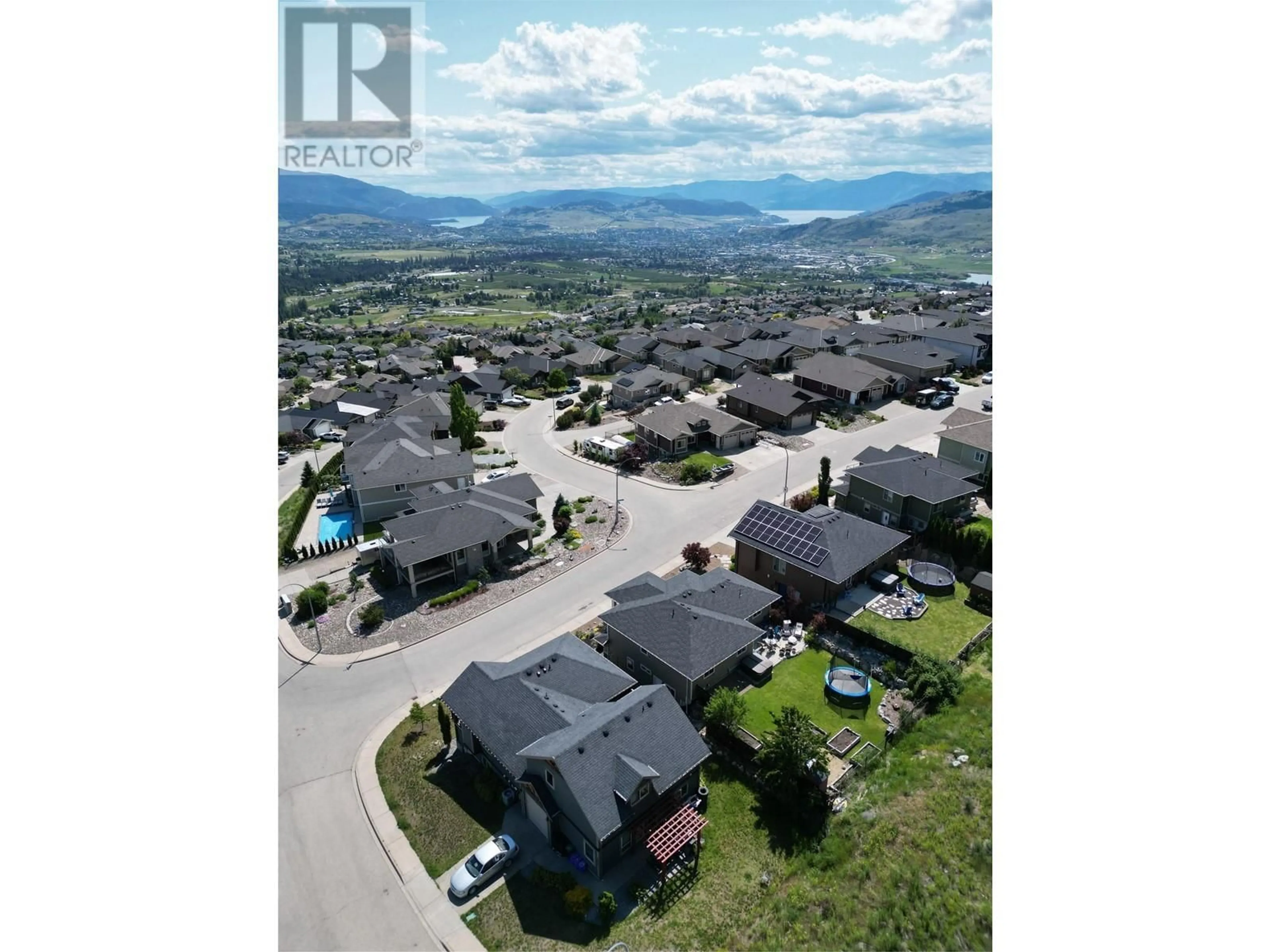 A pic from outside/outdoor area/front of a property/back of a property/a pic from drone, mountain view for 7400 SUN PEAKS DRIVE, Vernon British Columbia V1B4C7