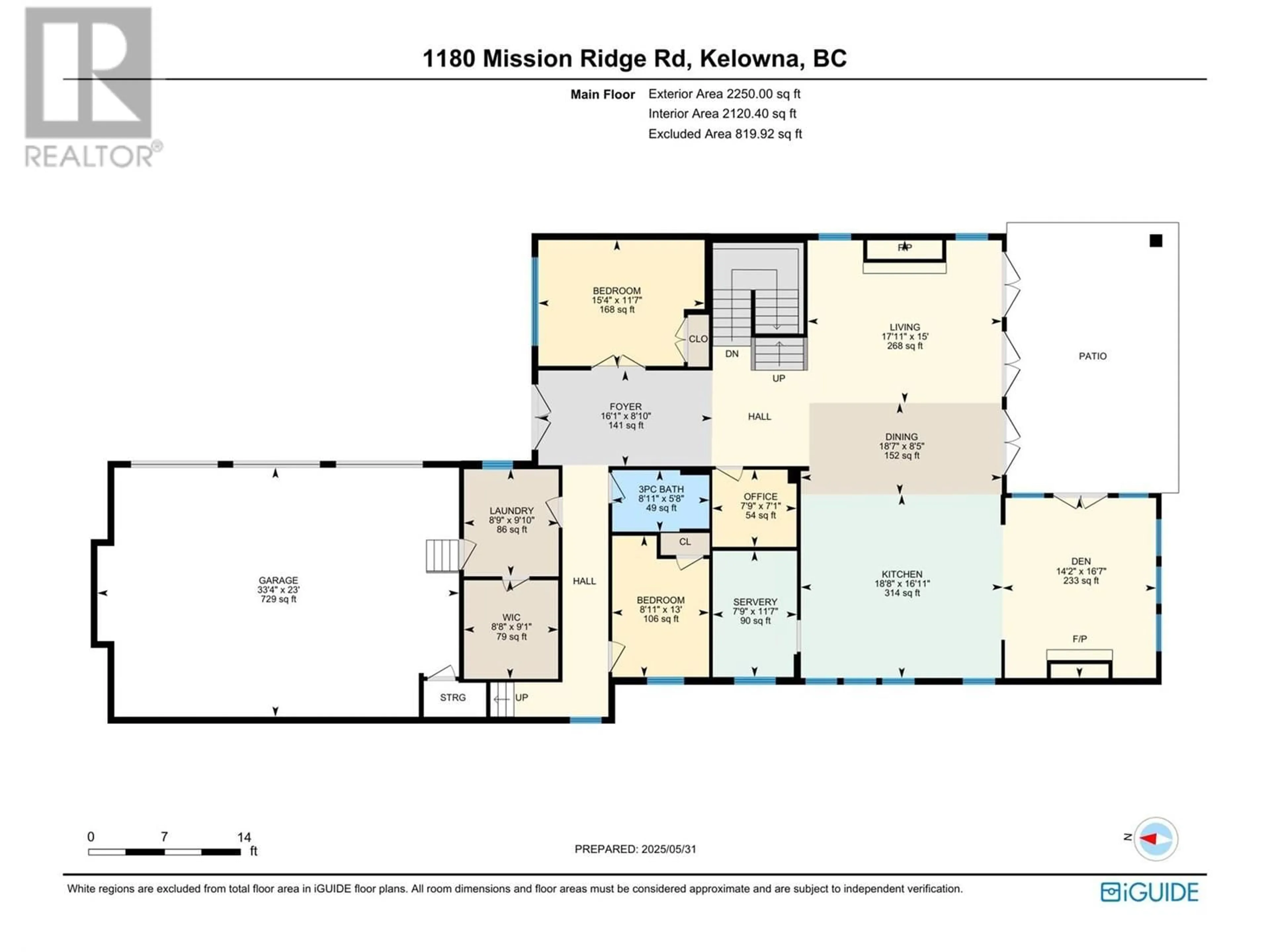 Floor plan for 1180 MISSION RIDGE ROAD, Kelowna British Columbia V1W3B2