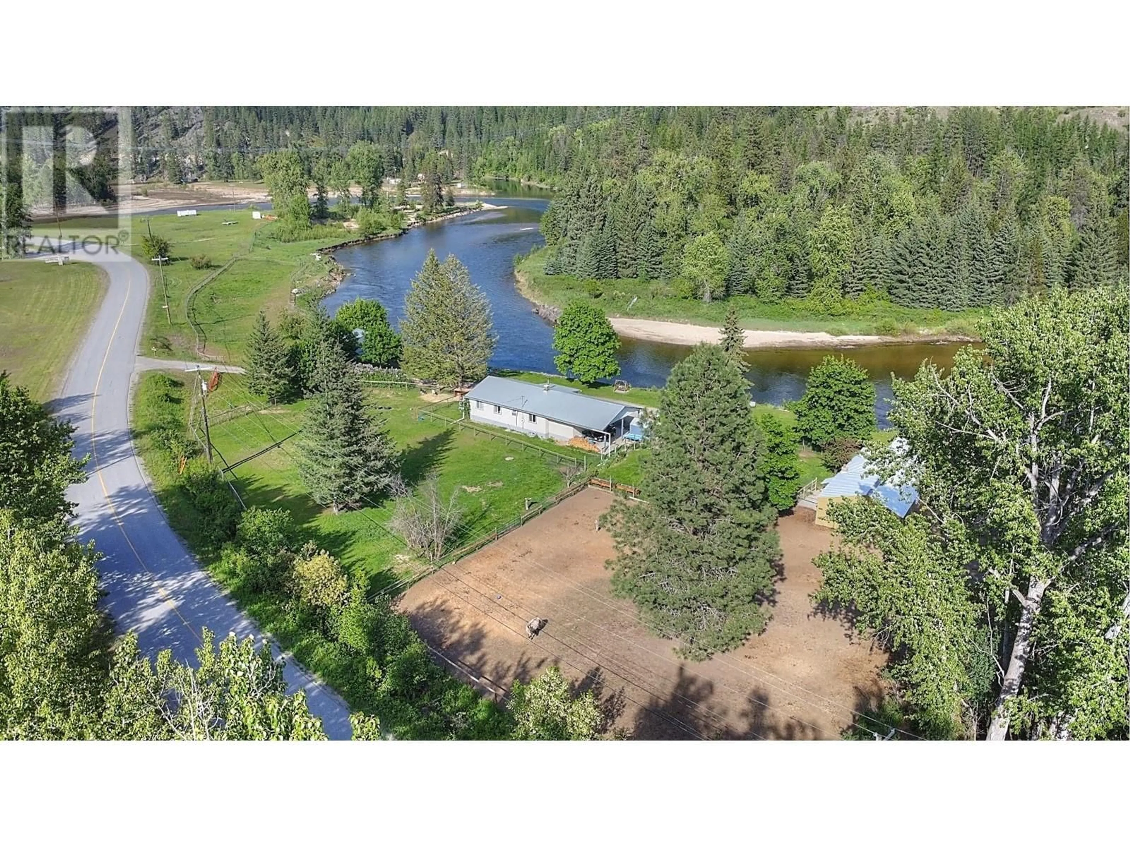 A pic from outside/outdoor area/front of a property/back of a property/a pic from drone, water/lake/river/ocean view for 10000 NORTH FORK ROAD, Grand Forks British Columbia V0H1H8