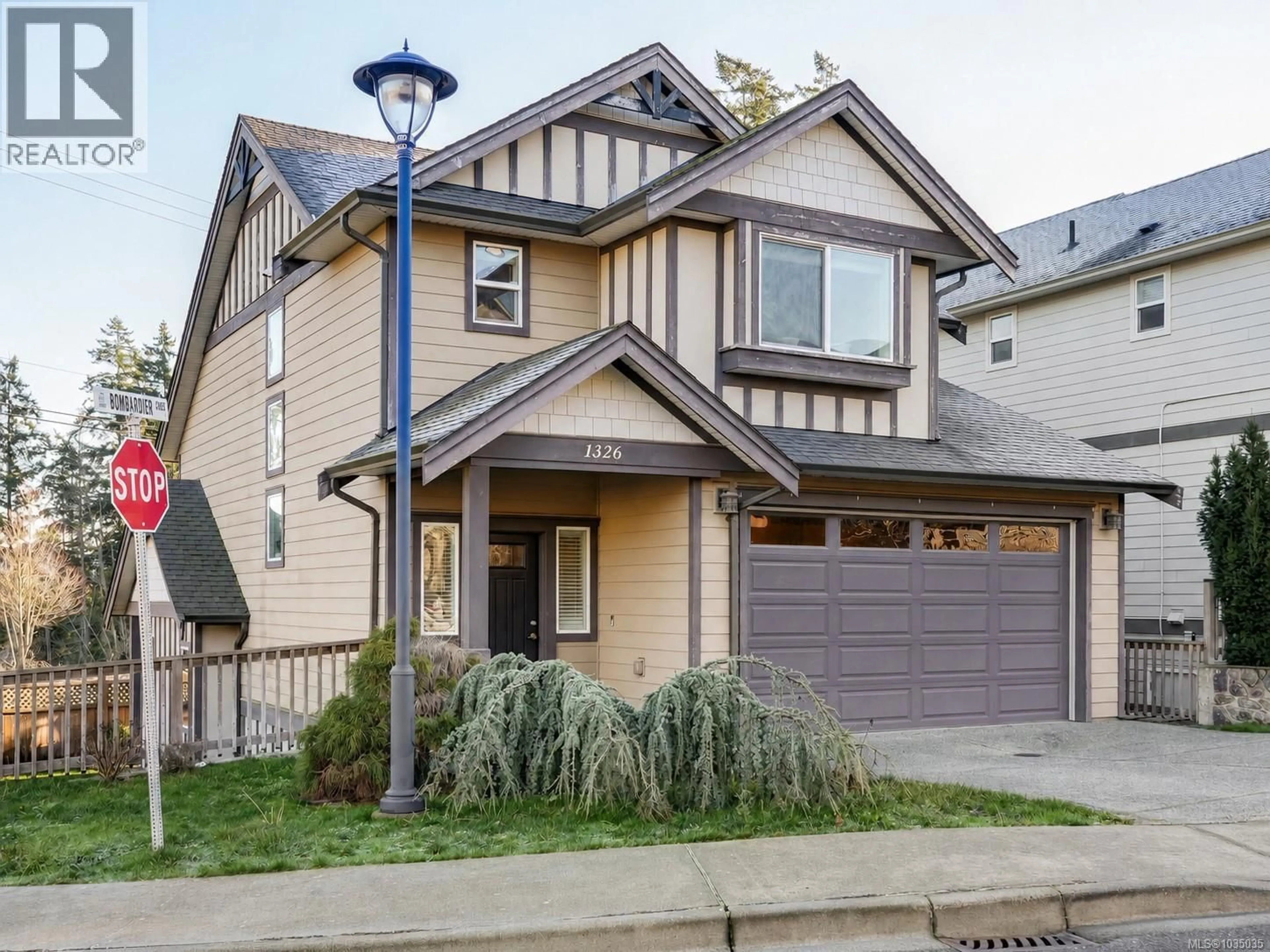 Home with vinyl exterior material, street for 1326 BOMBARDIER CRESCENT, Langford British Columbia V9B0R2