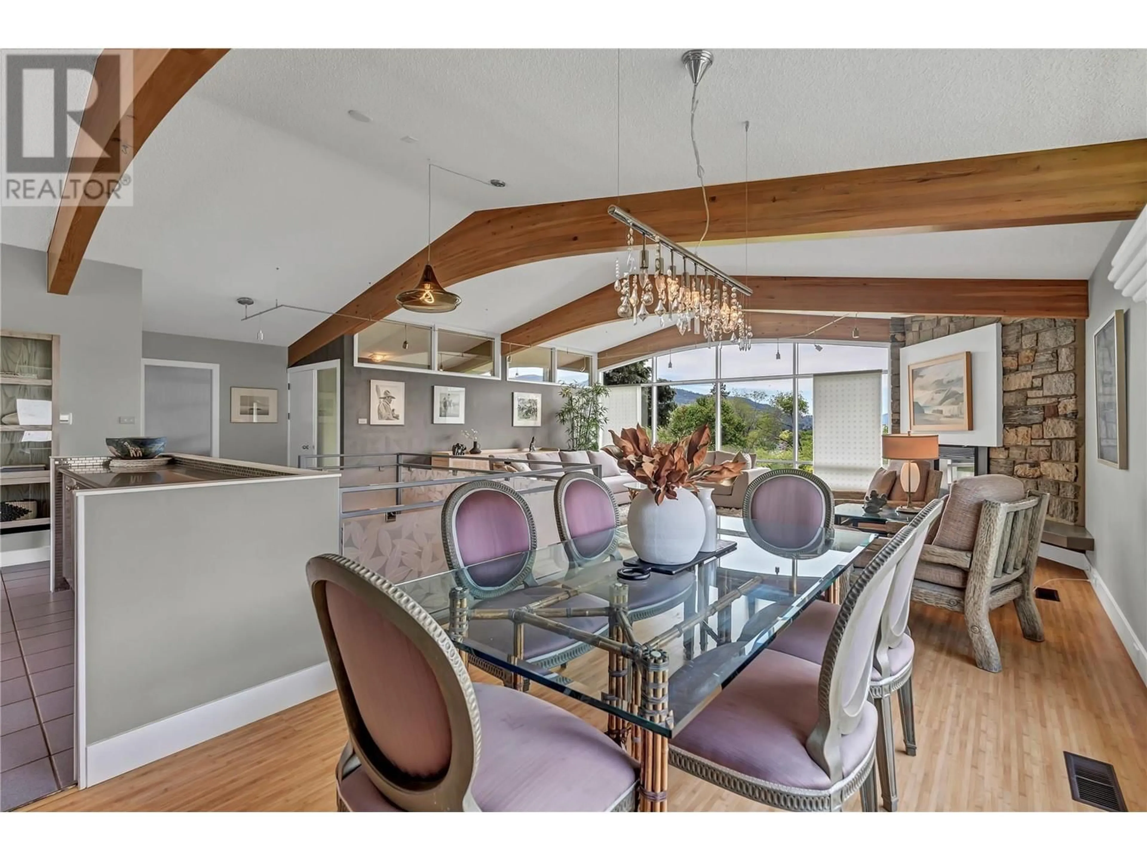 Dining room, wood/laminate floor for 950 CREEKSIDE ROAD, Penticton British Columbia V2A2C4