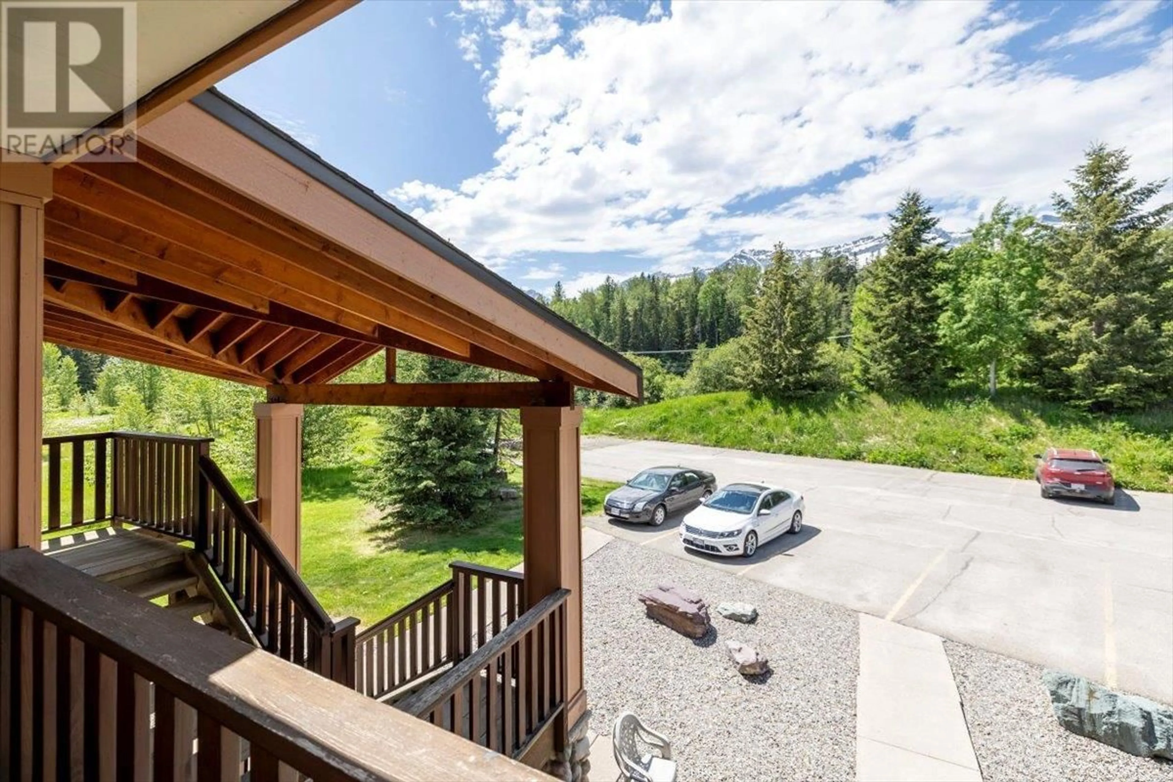 Patio, mountain view for 203 - 36 RIVERMOUNT PLACE, Fernie British Columbia V0B1M7