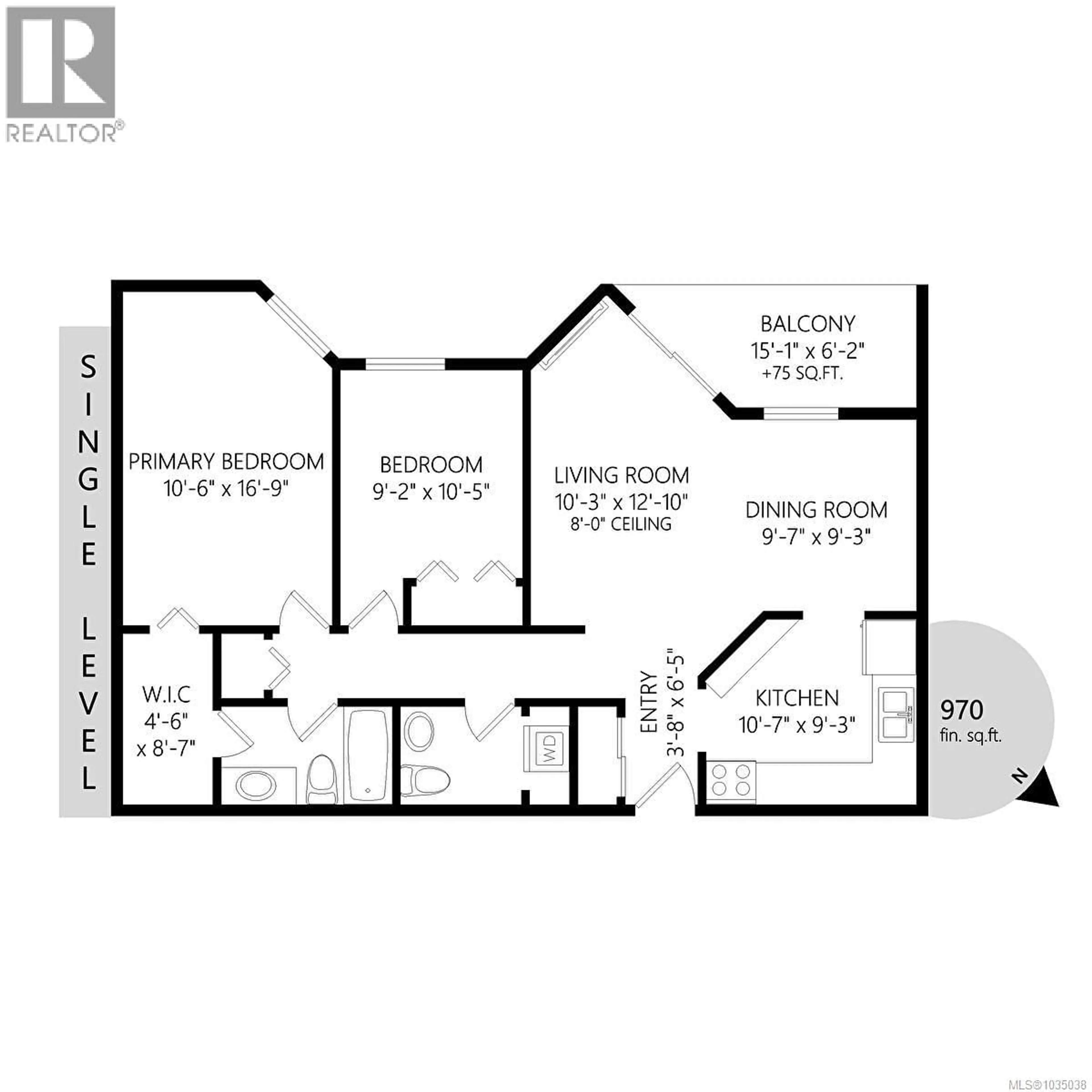 Floor plan for 303 - 69 GORGE ROAD WEST, Saanich British Columbia V9A1L9