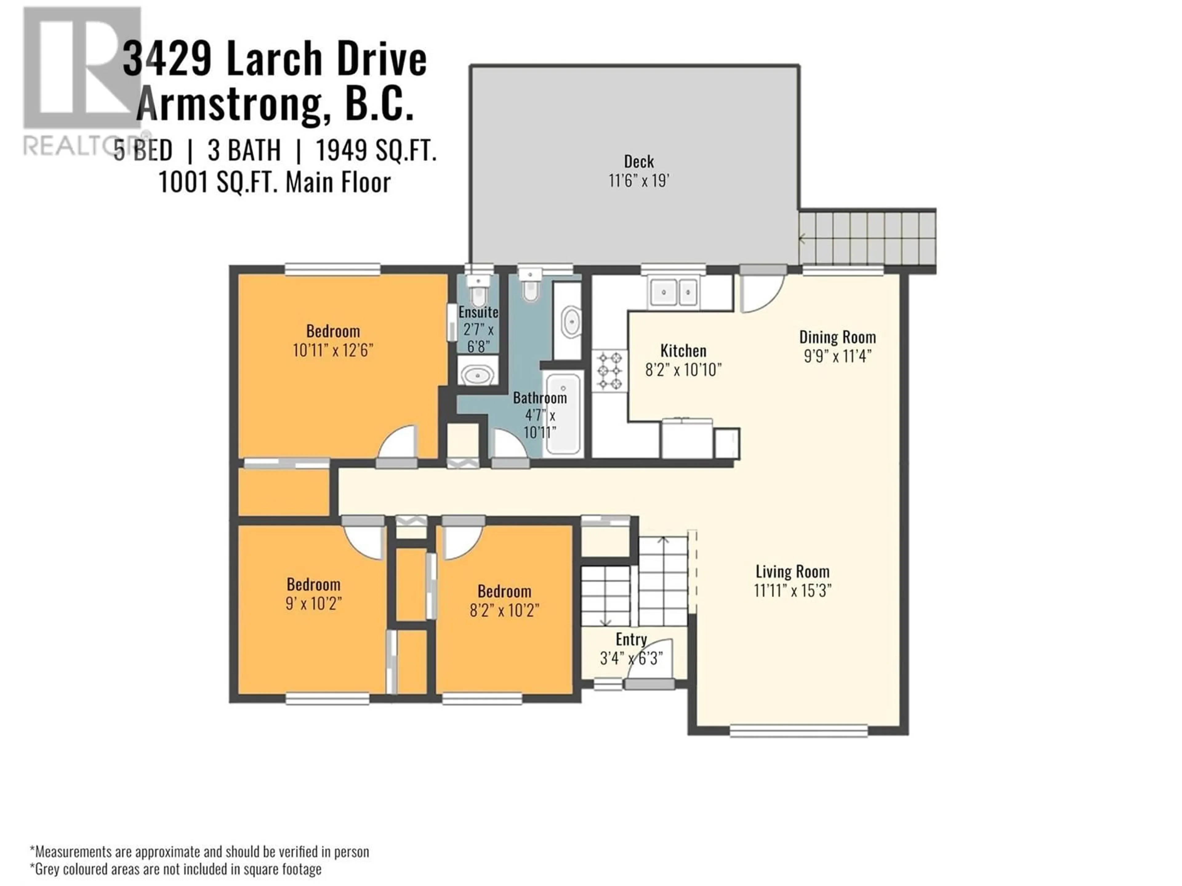 Floor plan for 3429 LARCH DRIVE, Spallumcheen British Columbia V4Y0S8