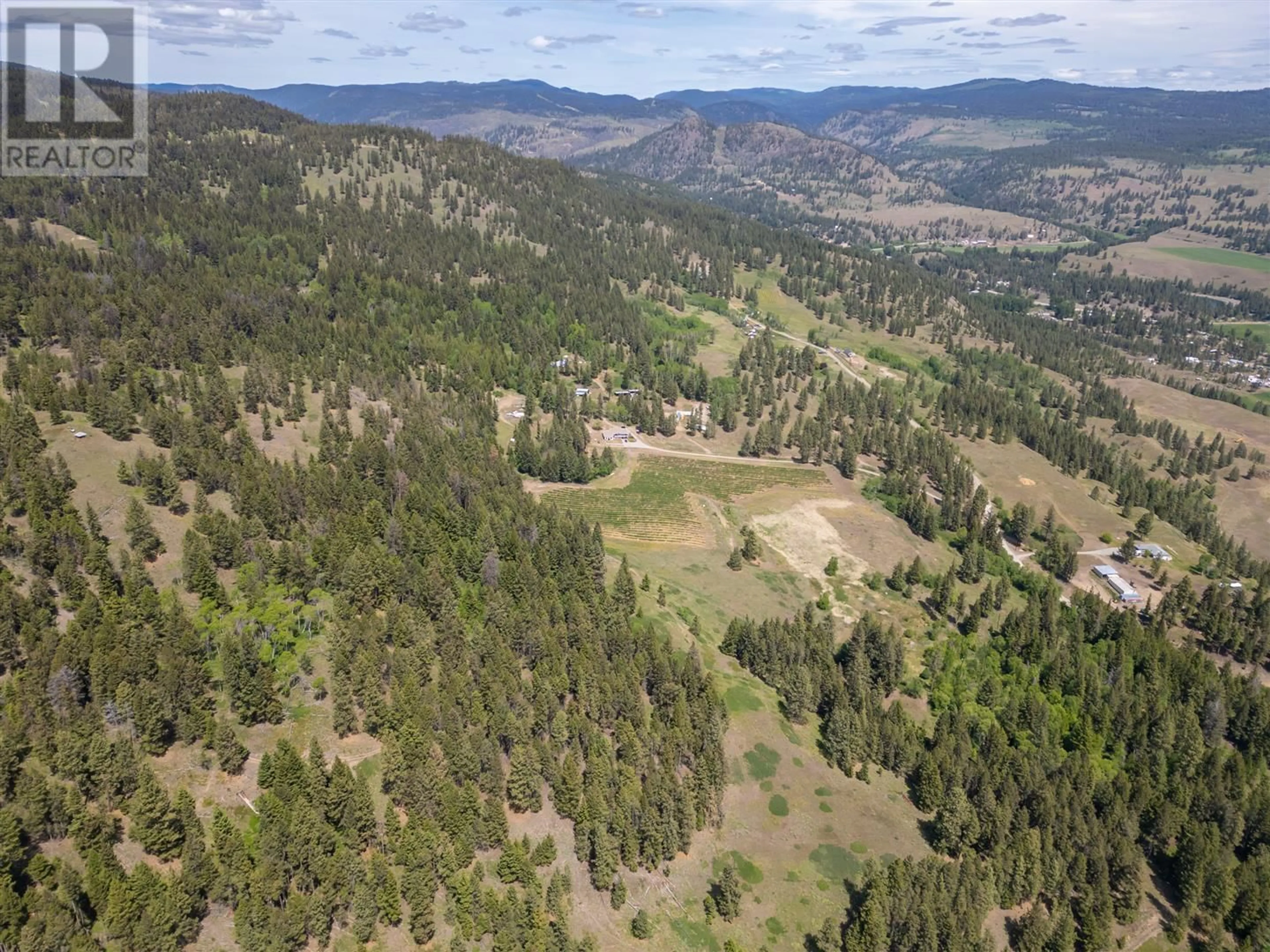 A pic from outside/outdoor area/front of a property/back of a property/a pic from drone, forest/trees view for 615 CEDAR CREEK ROAD, Princeton British Columbia V0X1W0