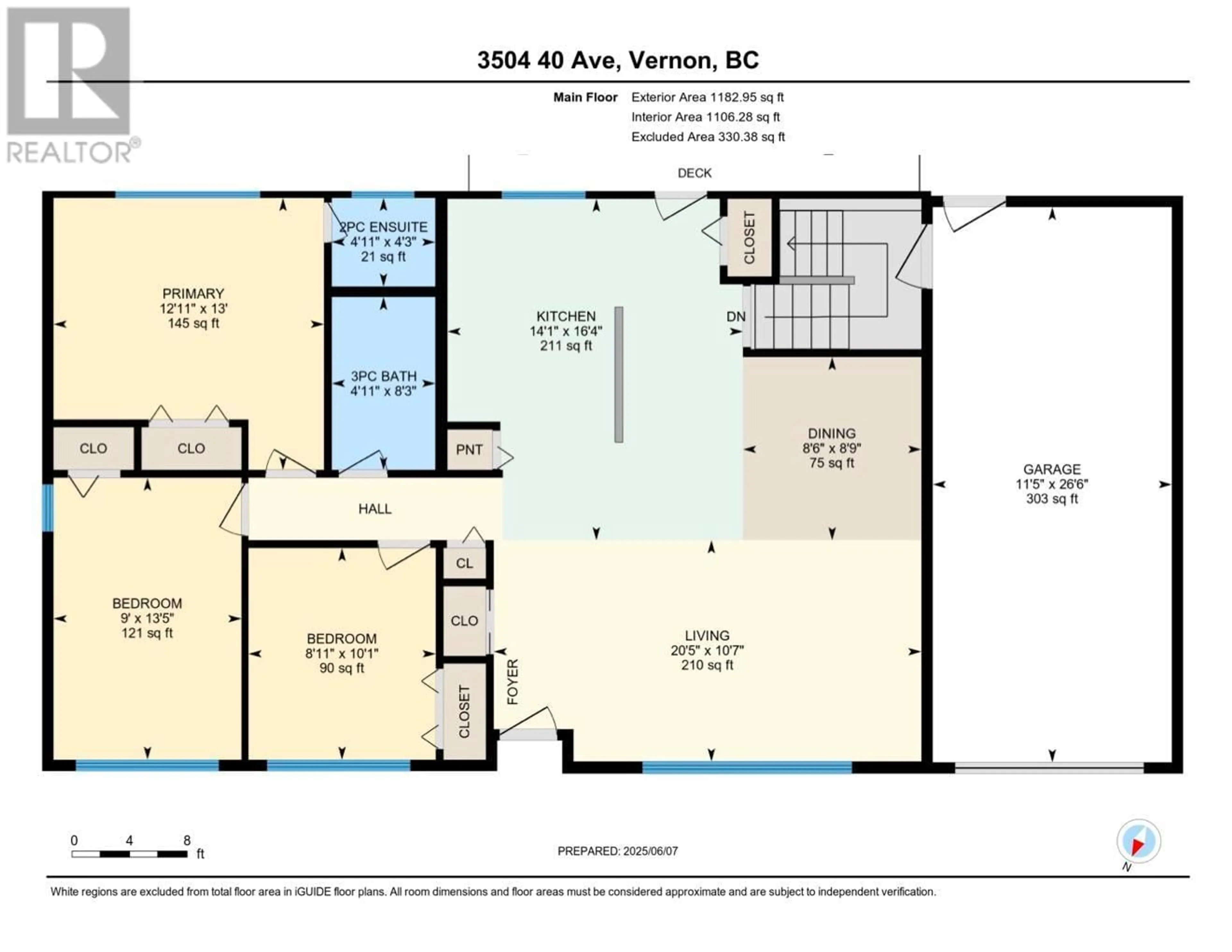 Floor plan for 3504 40 AVENUE, Vernon British Columbia V1T6S4
