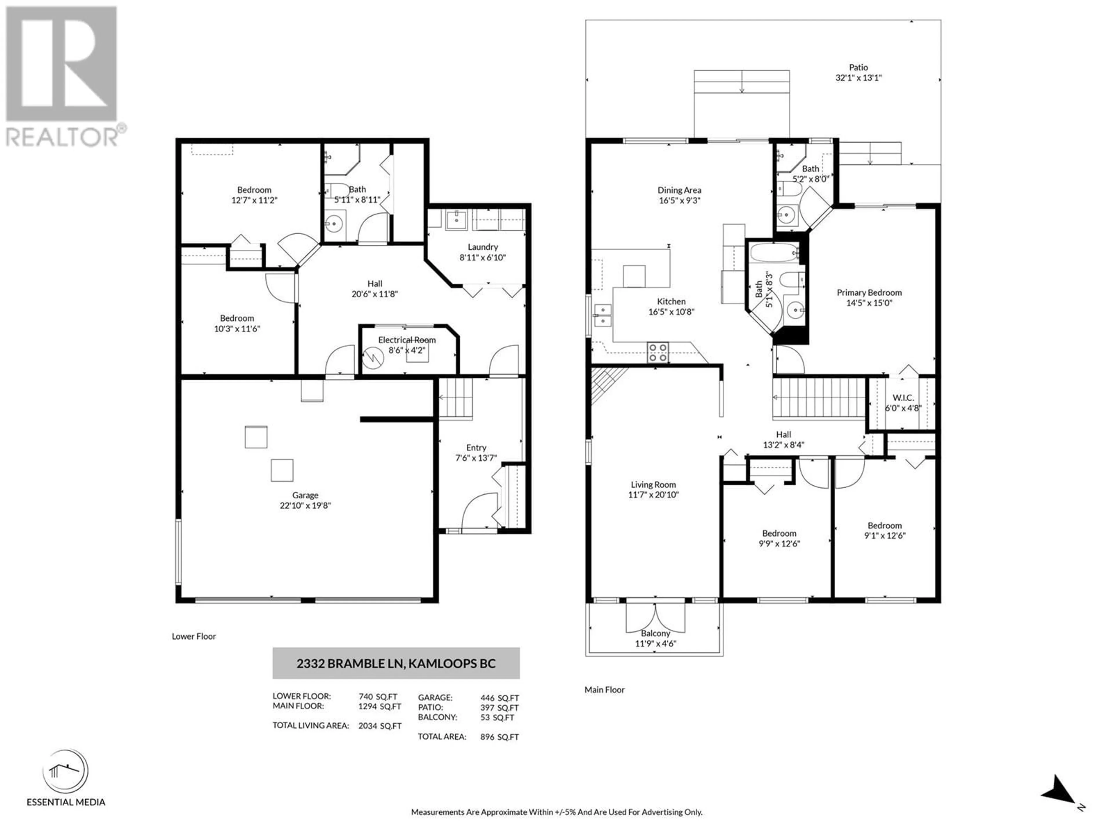 Floor plan for 2332 BRAMBLE LANE, Kamloops British Columbia V1S1Y6