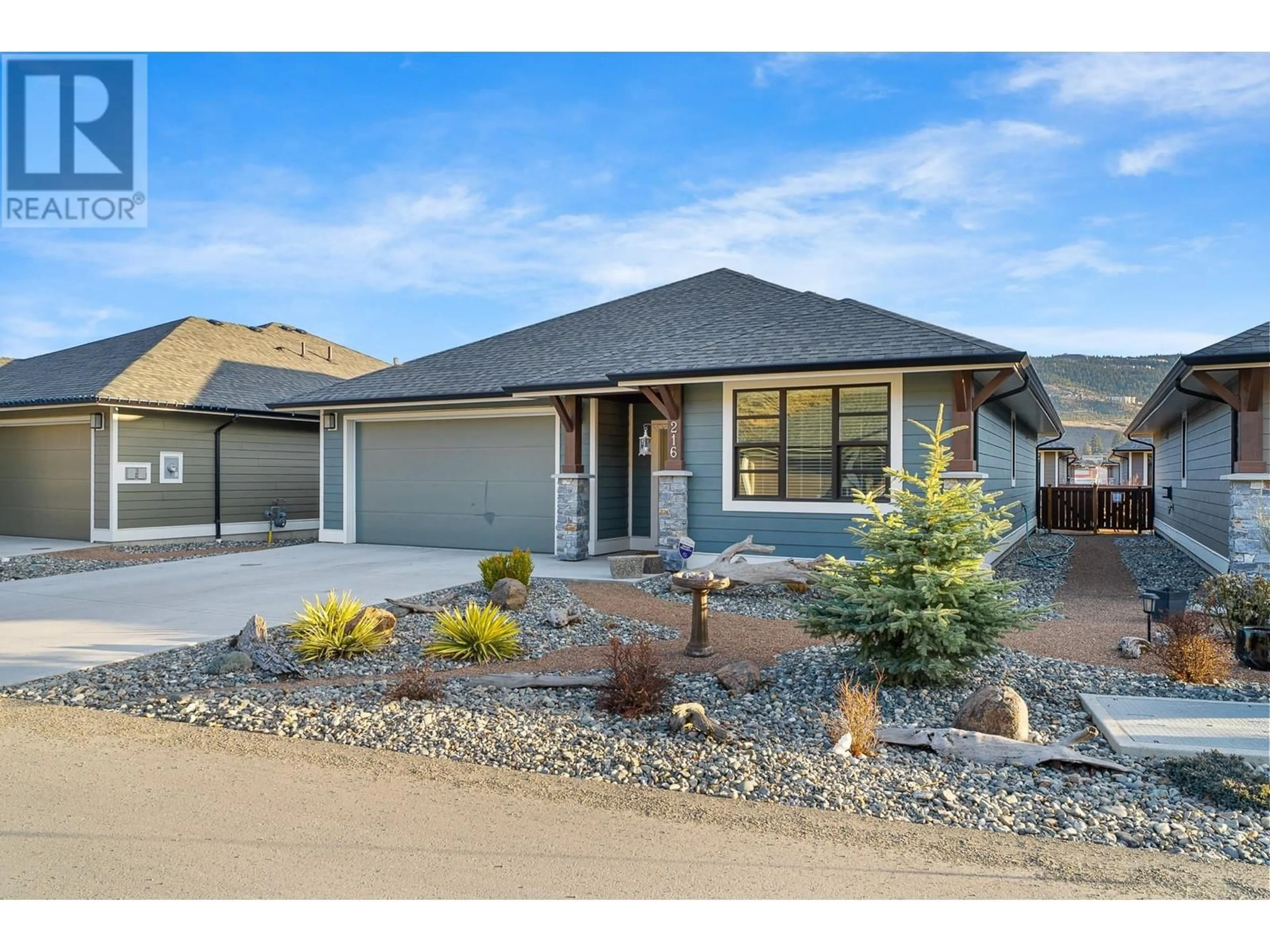 Home with vinyl exterior material, street for 216 - 641 SHUSWAP ROAD EAST, Kamloops British Columbia V2H0E2