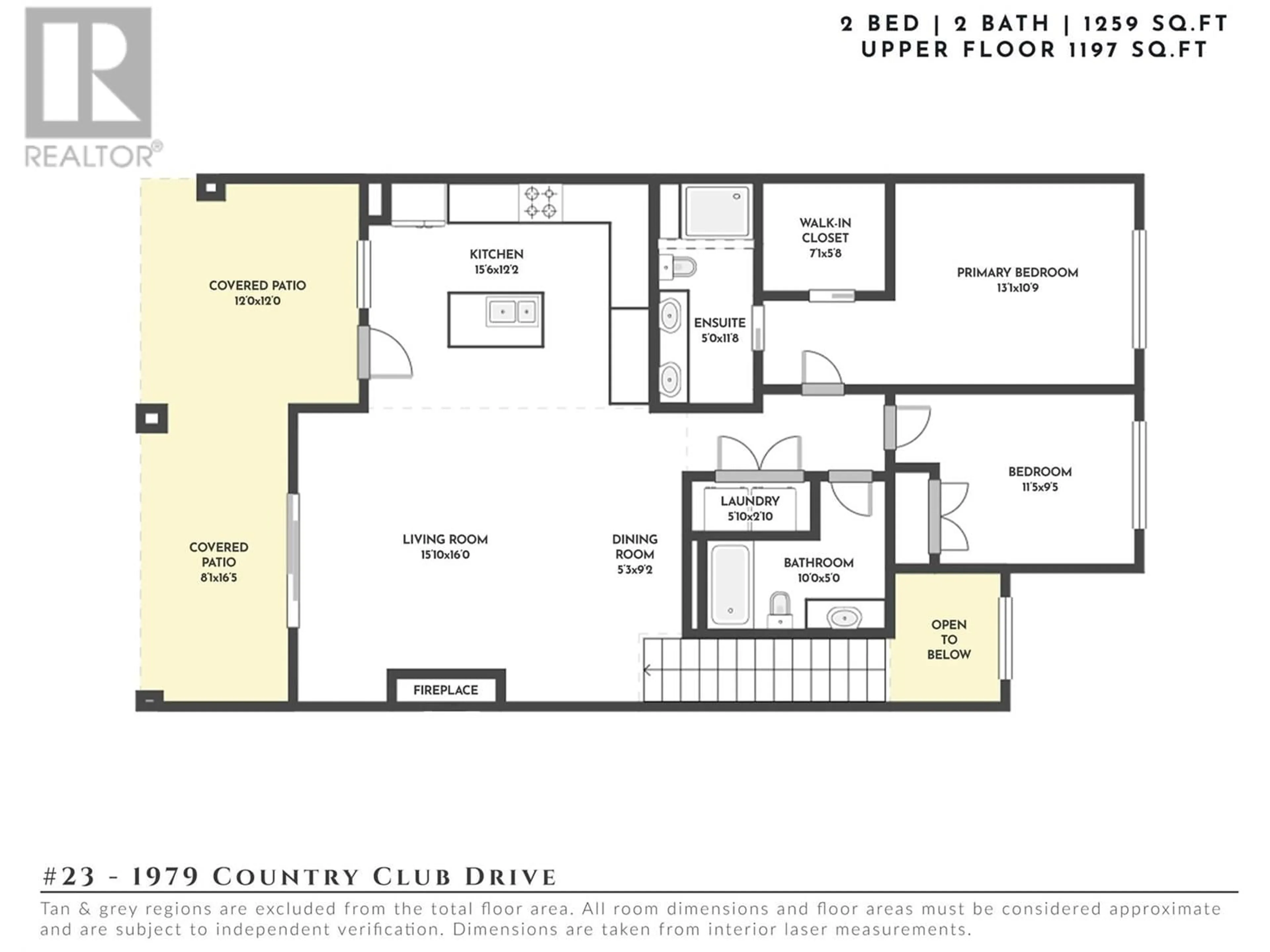 Floor plan for 23 - 1979 COUNTRY CLUB DRIVE, Kelowna British Columbia V1V2M6