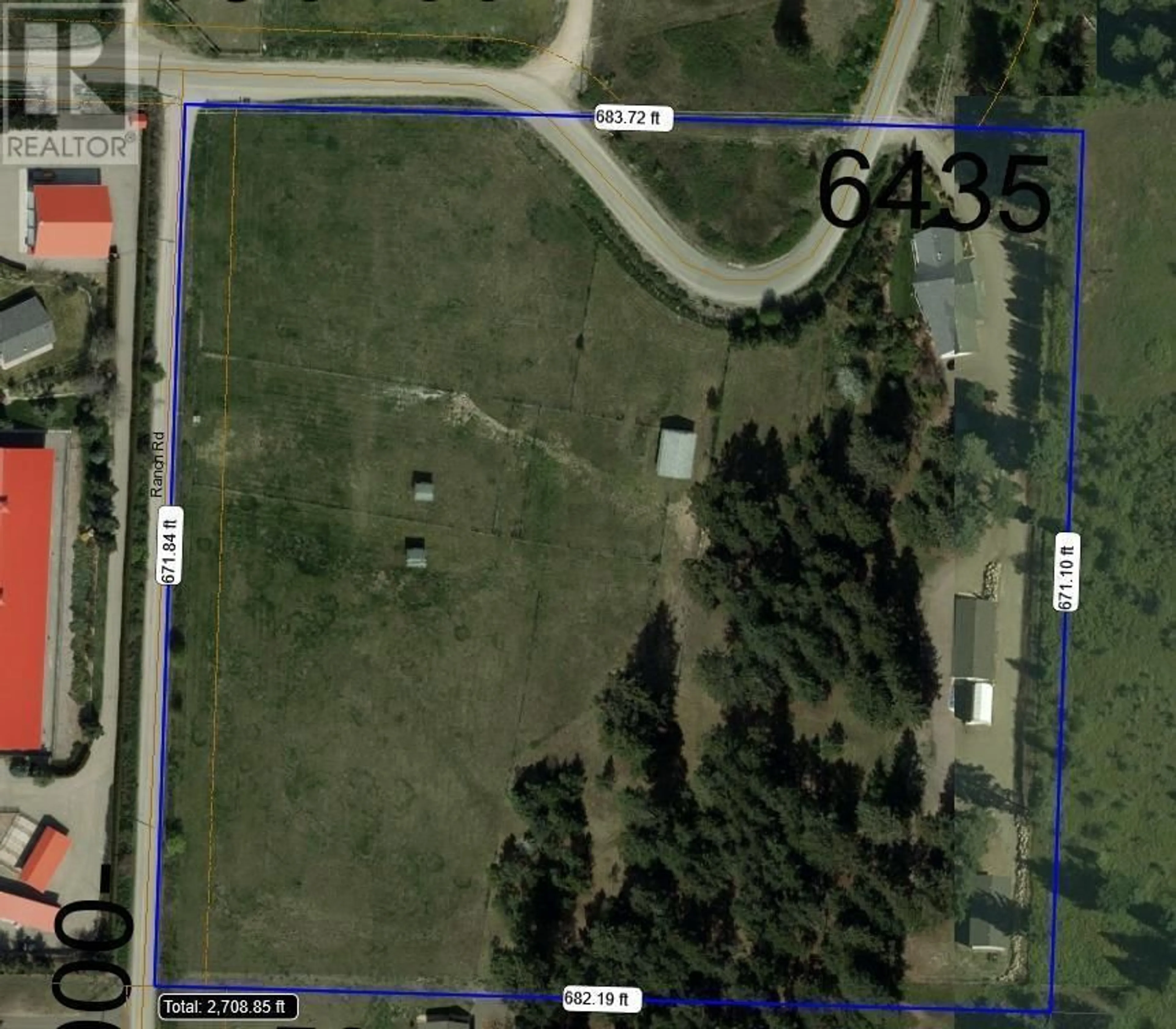 A pic from outside/outdoor area/front of a property/back of a property/a pic from drone, street for 6435 DIXON DAM ROAD, Vernon British Columbia V1B3J9