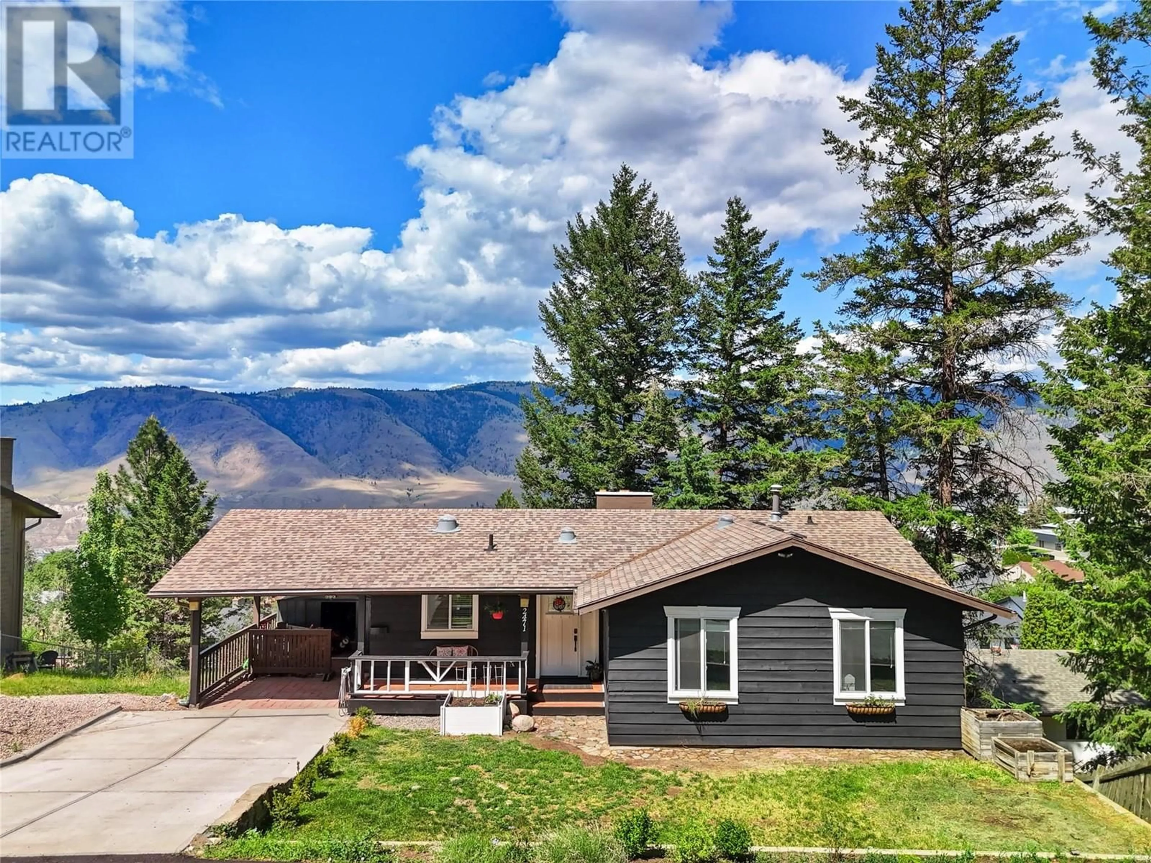 A pic from outside/outdoor area/front of a property/back of a property/a pic from drone, mountain view for 2471 SKEENA DRIVE, Kamloops British Columbia V2E1V4