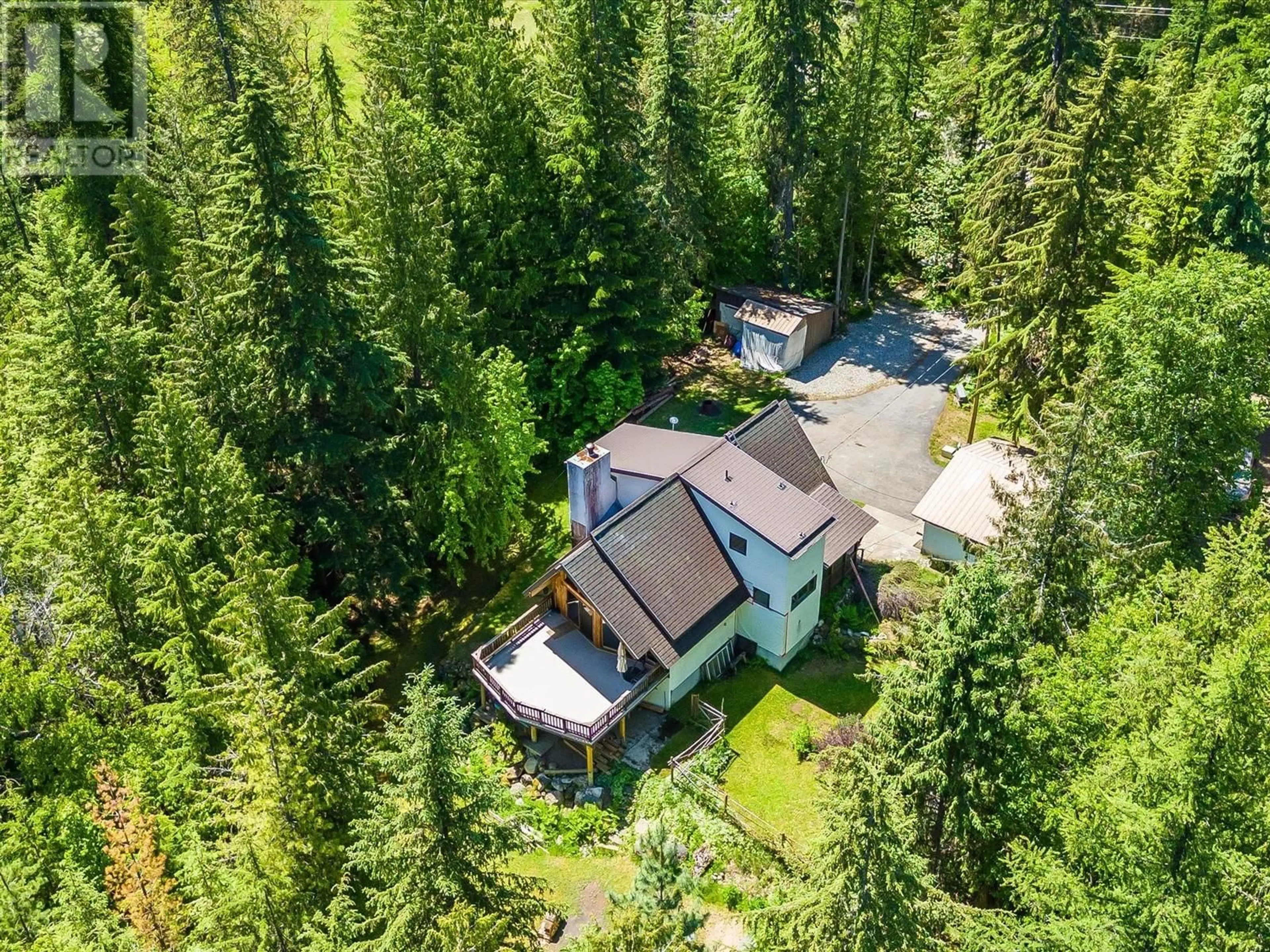 A pic from outside/outdoor area/front of a property/back of a property/a pic from drone, forest/trees view for 16246 WADDS ROAD, Crawford Bay British Columbia V0B1E0
