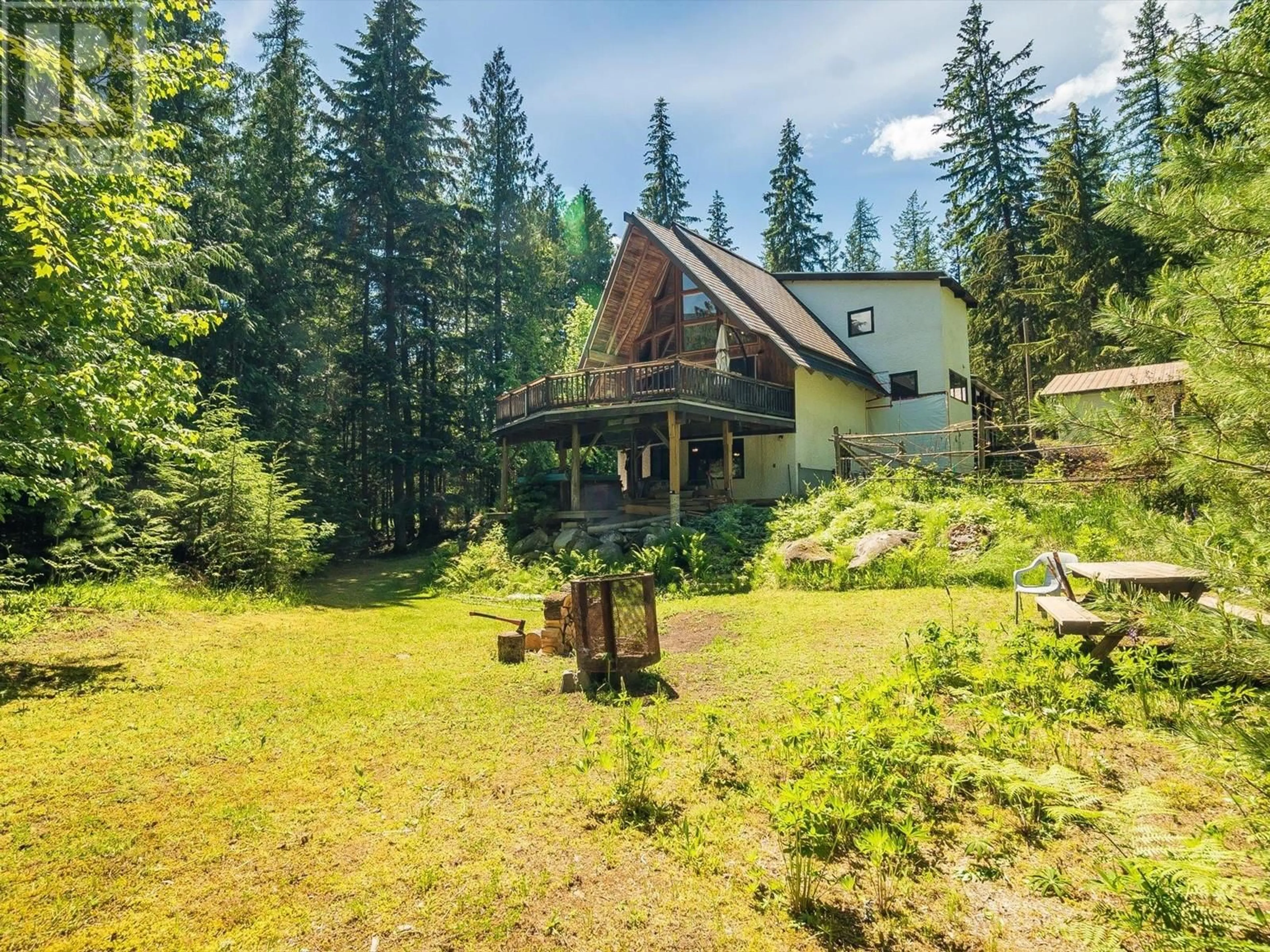 A pic from outside/outdoor area/front of a property/back of a property/a pic from drone, forest/trees view for 16246 WADDS ROAD, Crawford Bay British Columbia V0B1E0