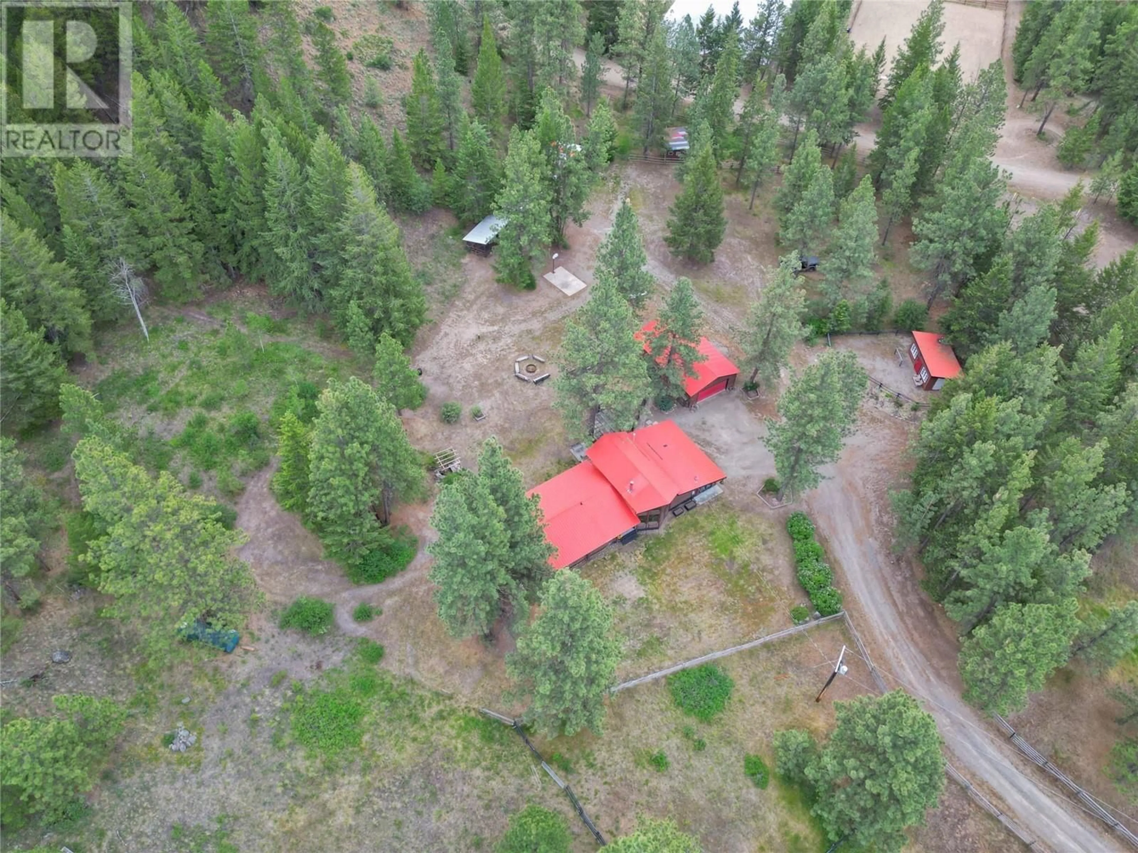 A pic from outside/outdoor area/front of a property/back of a property/a pic from drone, forest/trees view for 1035 HIGHWAY 5A OTHER, Princeton British Columbia V0X1W0