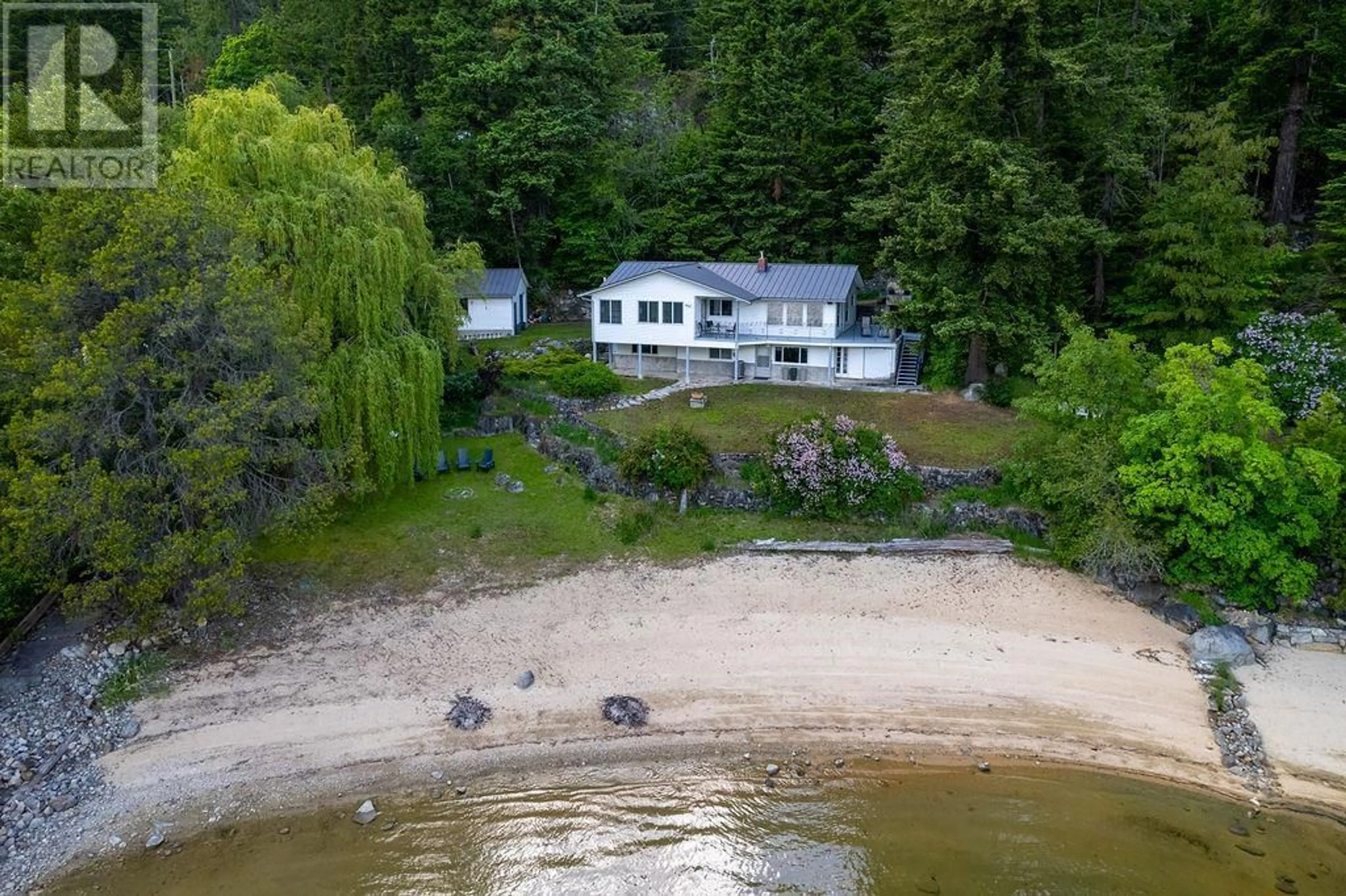 A pic from outside/outdoor area/front of a property/back of a property/a pic from drone, water/lake/river/ocean view for 164 JOHNSTONE ROAD, Nelson British Columbia V1L6H9