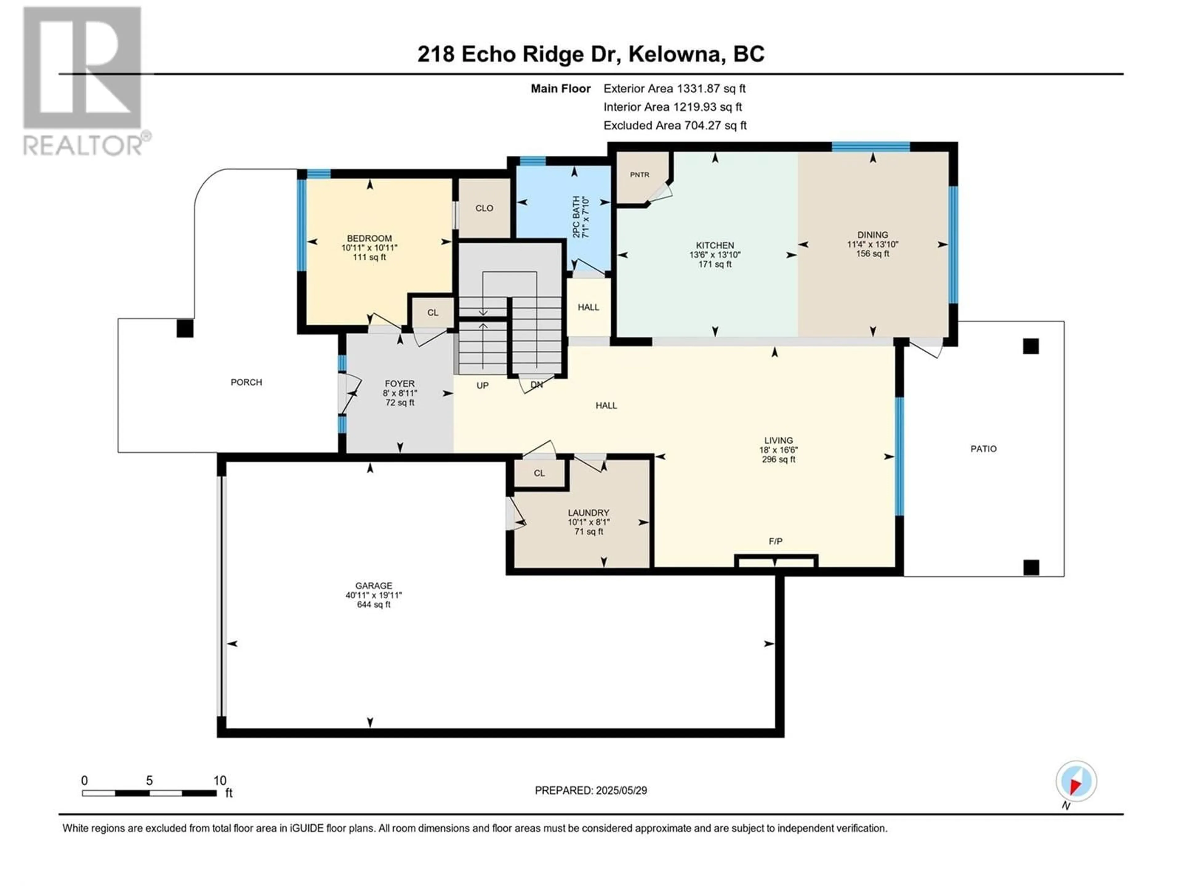 Floor plan for 218 ECHO RIDGE DRIVE, Kelowna British Columbia V1V0C9