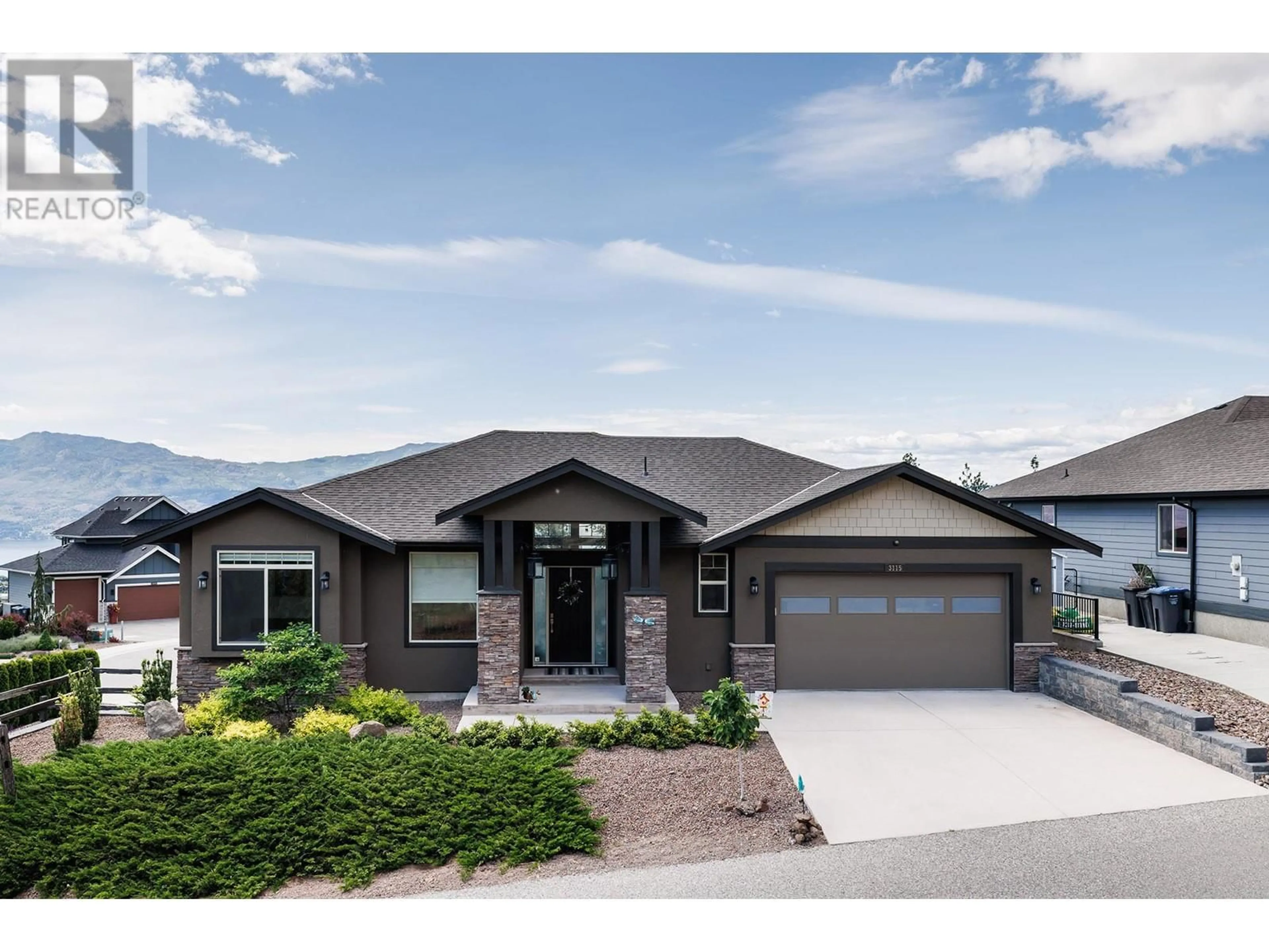 Home with vinyl exterior material, street for 3115 SAGEVIEW ROAD, West Kelowna British Columbia V4T3H2