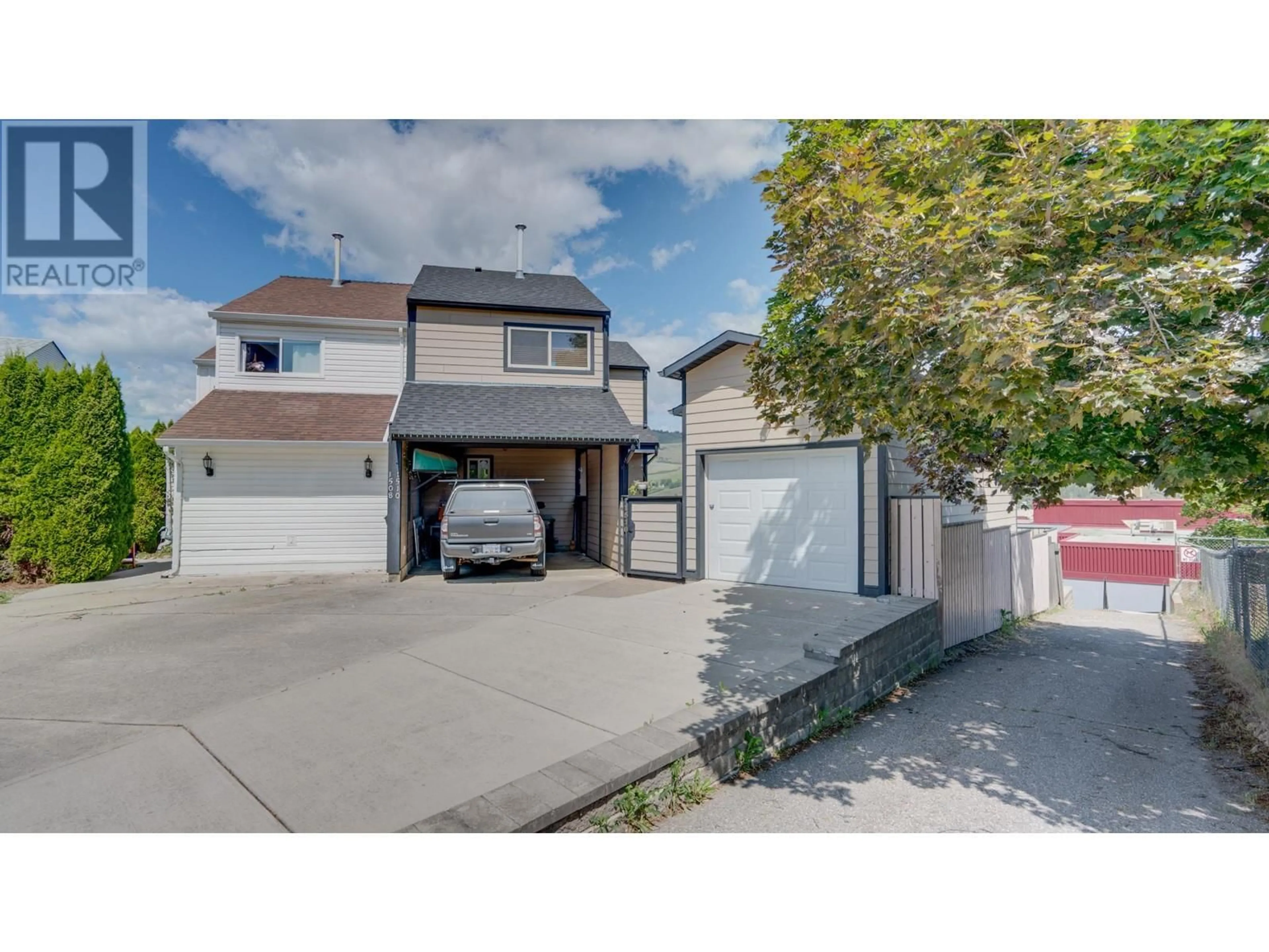 A pic from outside/outdoor area/front of a property/back of a property/a pic from drone, street for 1508 37 STREET, Vernon British Columbia V1T8E2