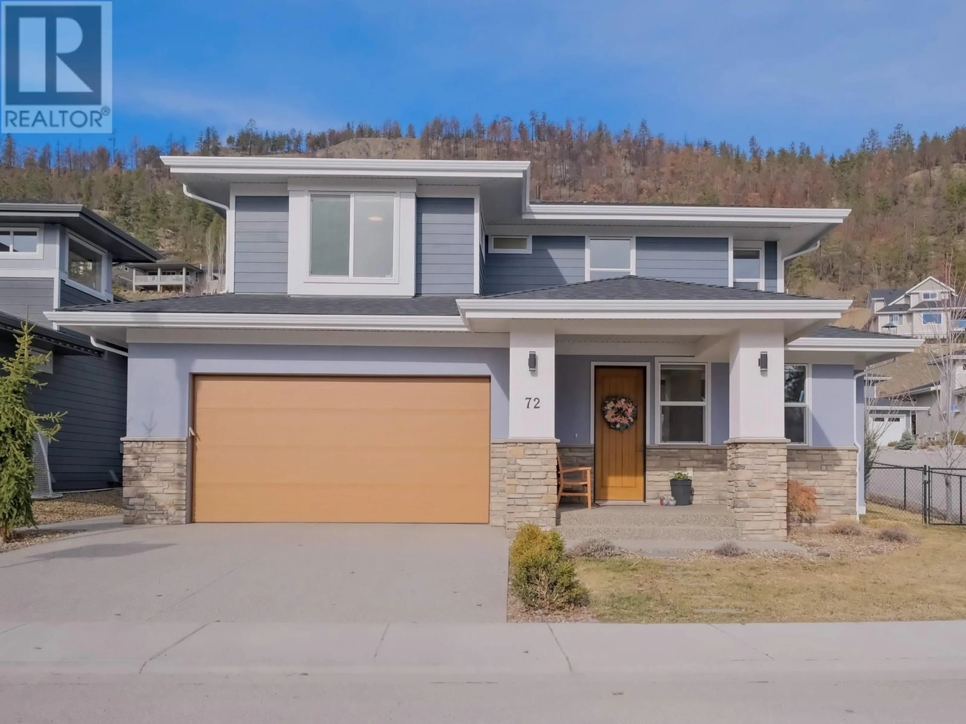 Home with brick exterior material, street for 72 FOREST EDGE DRIVE, Kelowna British Columbia V1V3G3