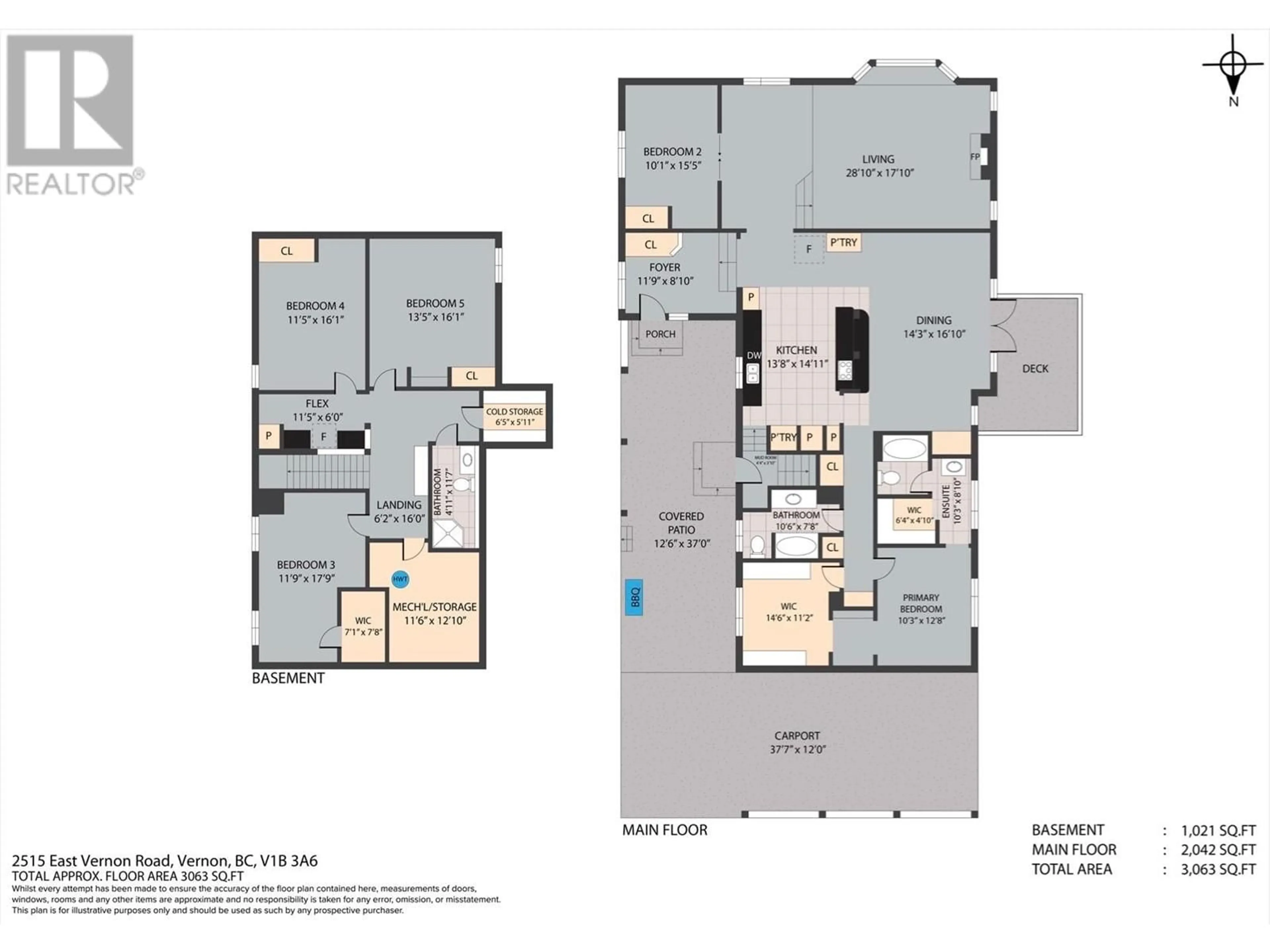 Floor plan for 2515 EAST VERNON ROAD, Vernon British Columbia V1B3H5