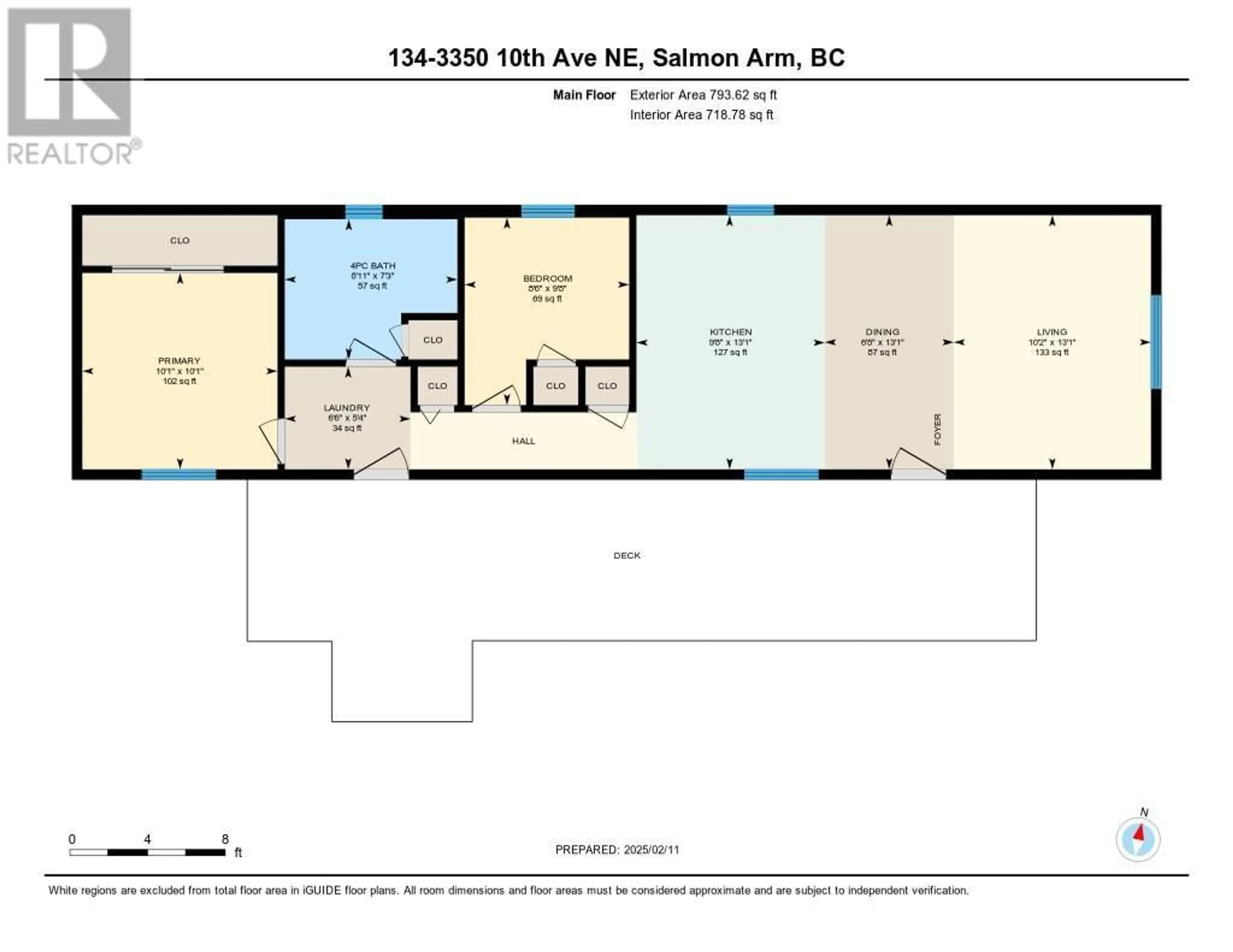 Floor plan for 134 - 3350 10 AVENUE NORTHEAST, Salmon Arm British Columbia V1E1J6