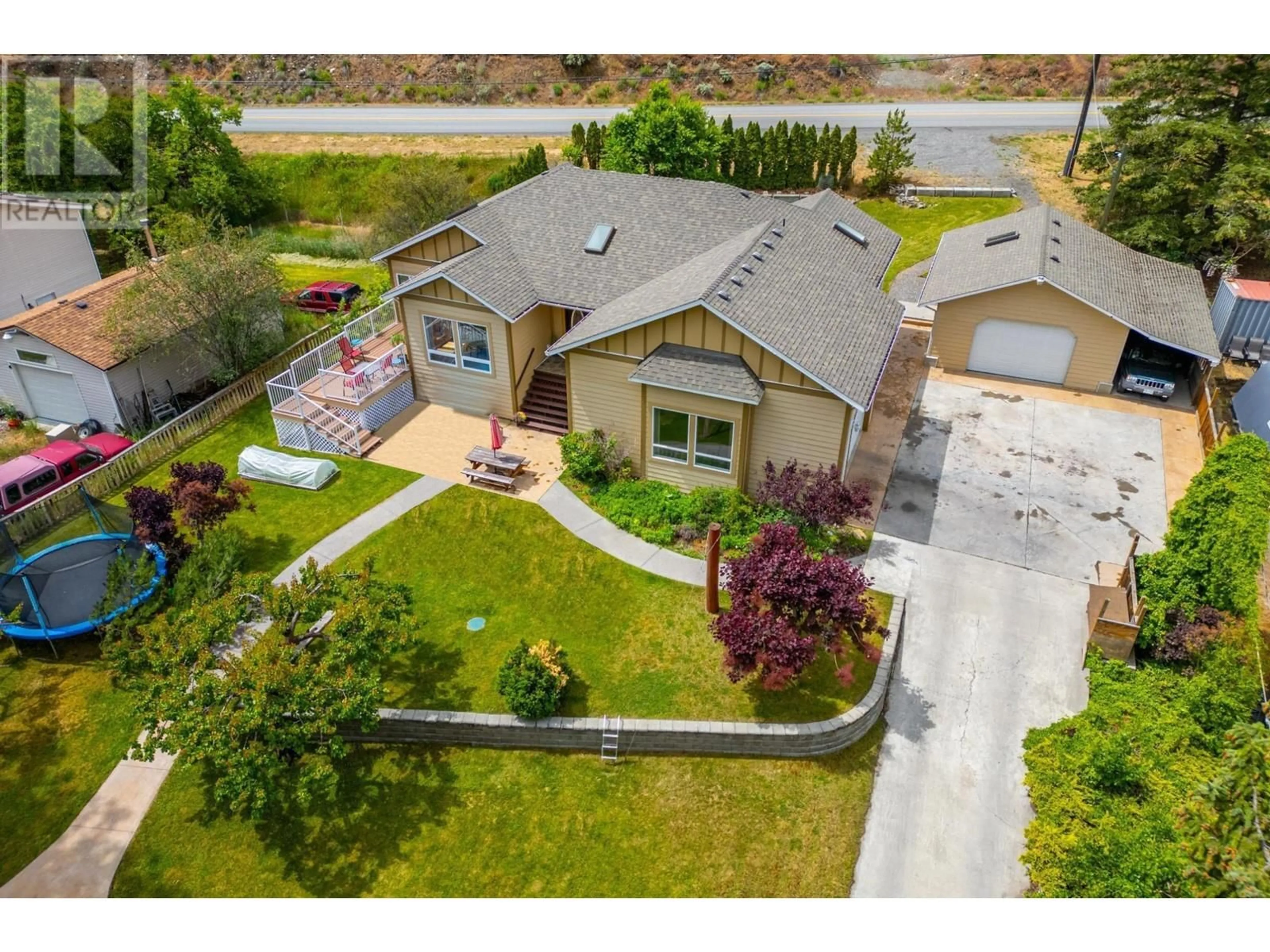 A pic from outside/outdoor area/front of a property/back of a property/a pic from drone, street for 181 HOMESTEAD ROAD, Lillooet British Columbia V0K1V0