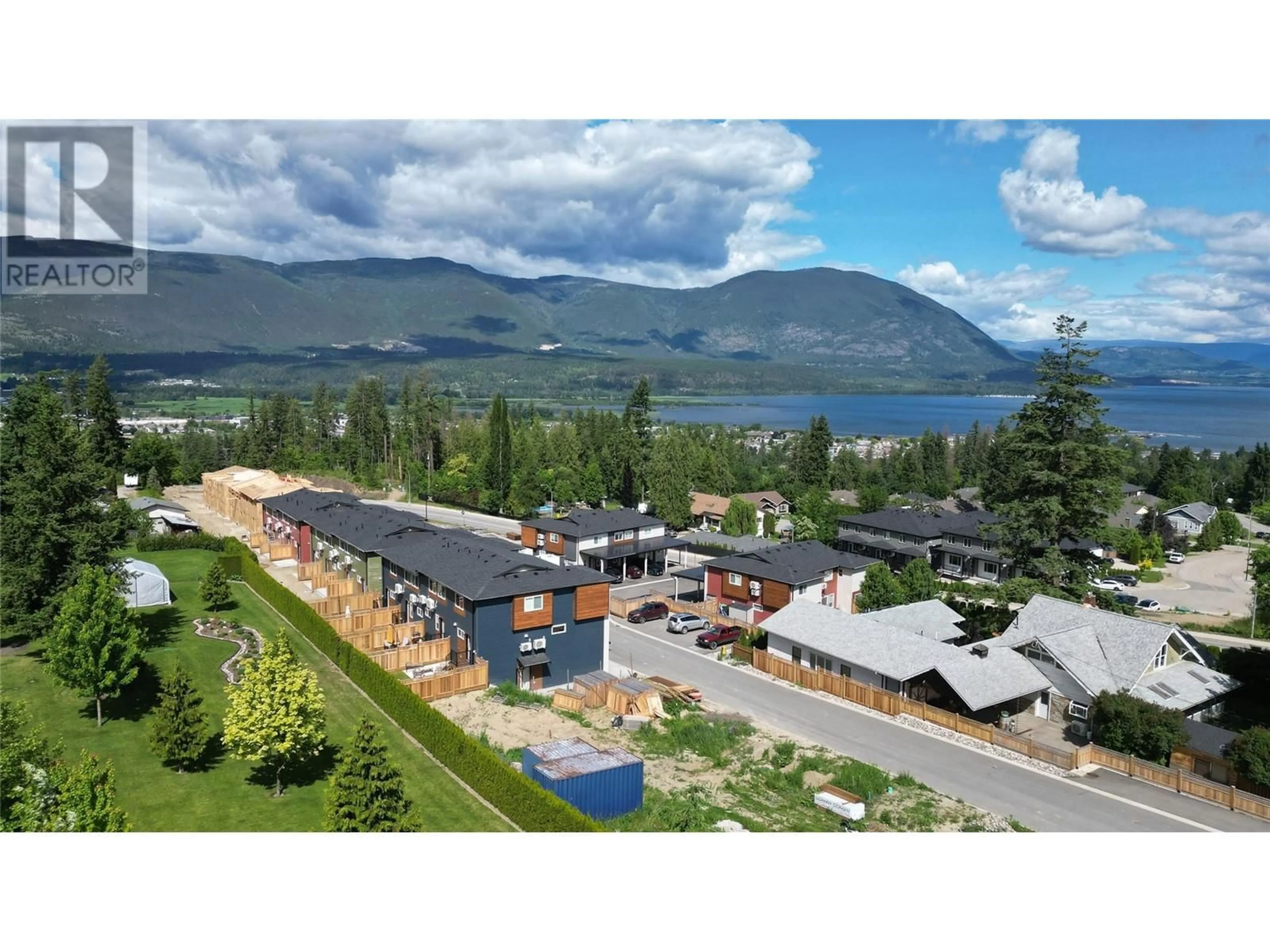 A pic from outside/outdoor area/front of a property/back of a property/a pic from drone, mountain view for 35 - 981 12 STREET SOUTHEAST, Salmon Arm British Columbia V1E2C8