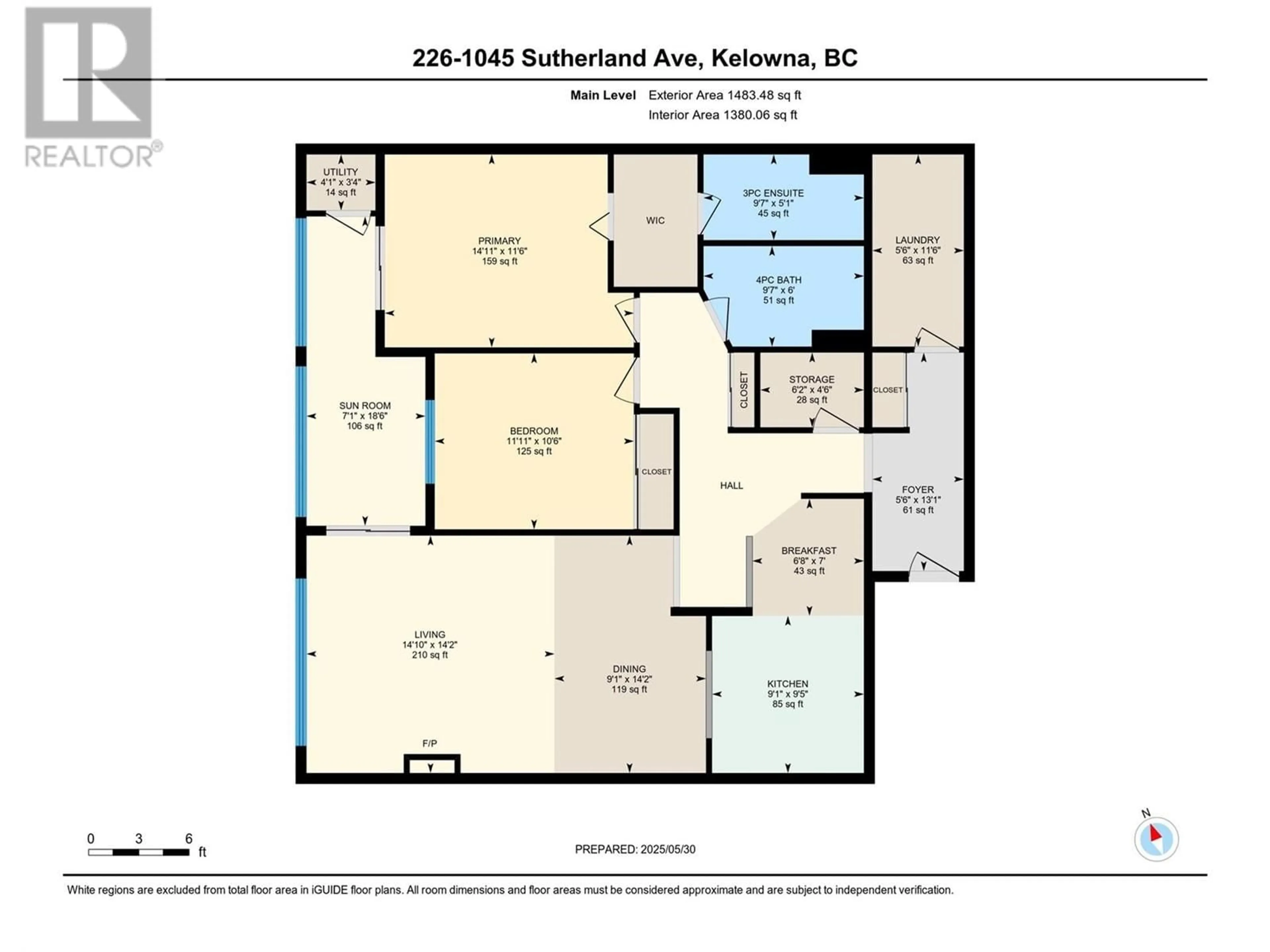 Floor plan for 226 - 1045 SUTHERLAND AVENUE, Kelowna British Columbia V1Y5Y1