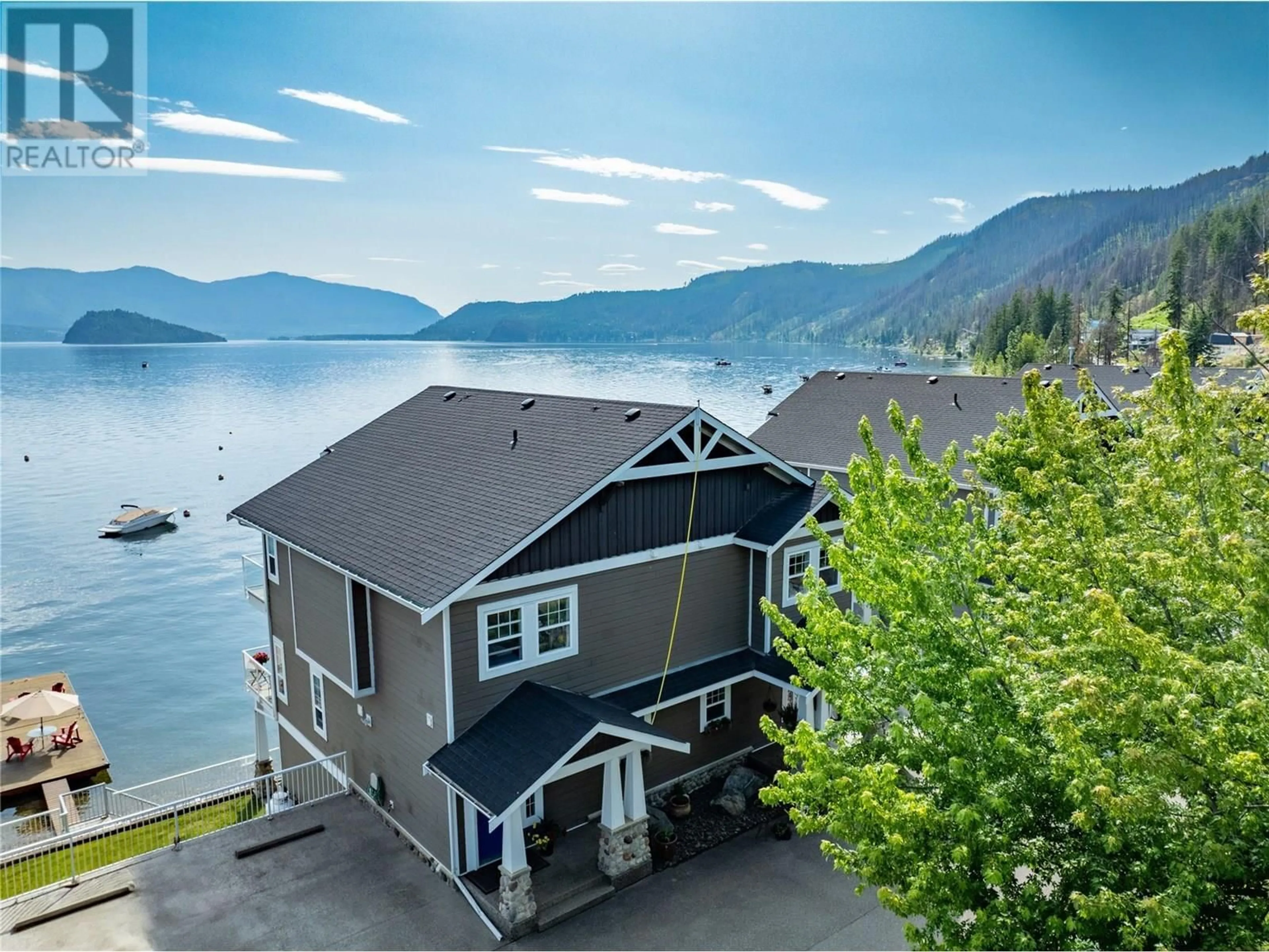A pic from outside/outdoor area/front of a property/back of a property/a pic from drone, water/lake/river/ocean view for 7 - 5260 SQUILAX-ANGLEMONT ROAD, Celista British Columbia V0E1M6