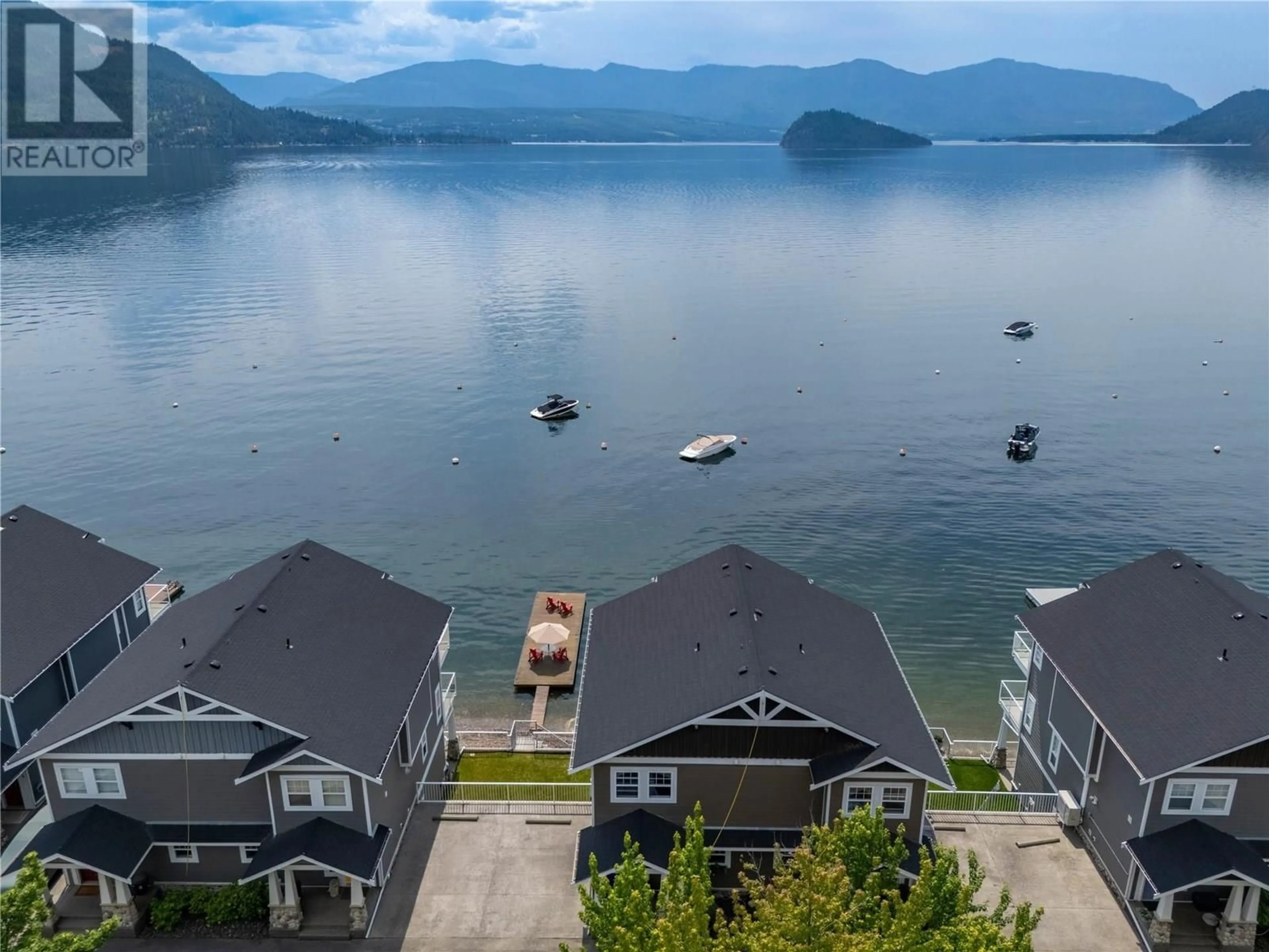 A pic from outside/outdoor area/front of a property/back of a property/a pic from drone, water/lake/river/ocean view for 7 - 5260 SQUILAX-ANGLEMONT ROAD, Celista British Columbia V0E1M6