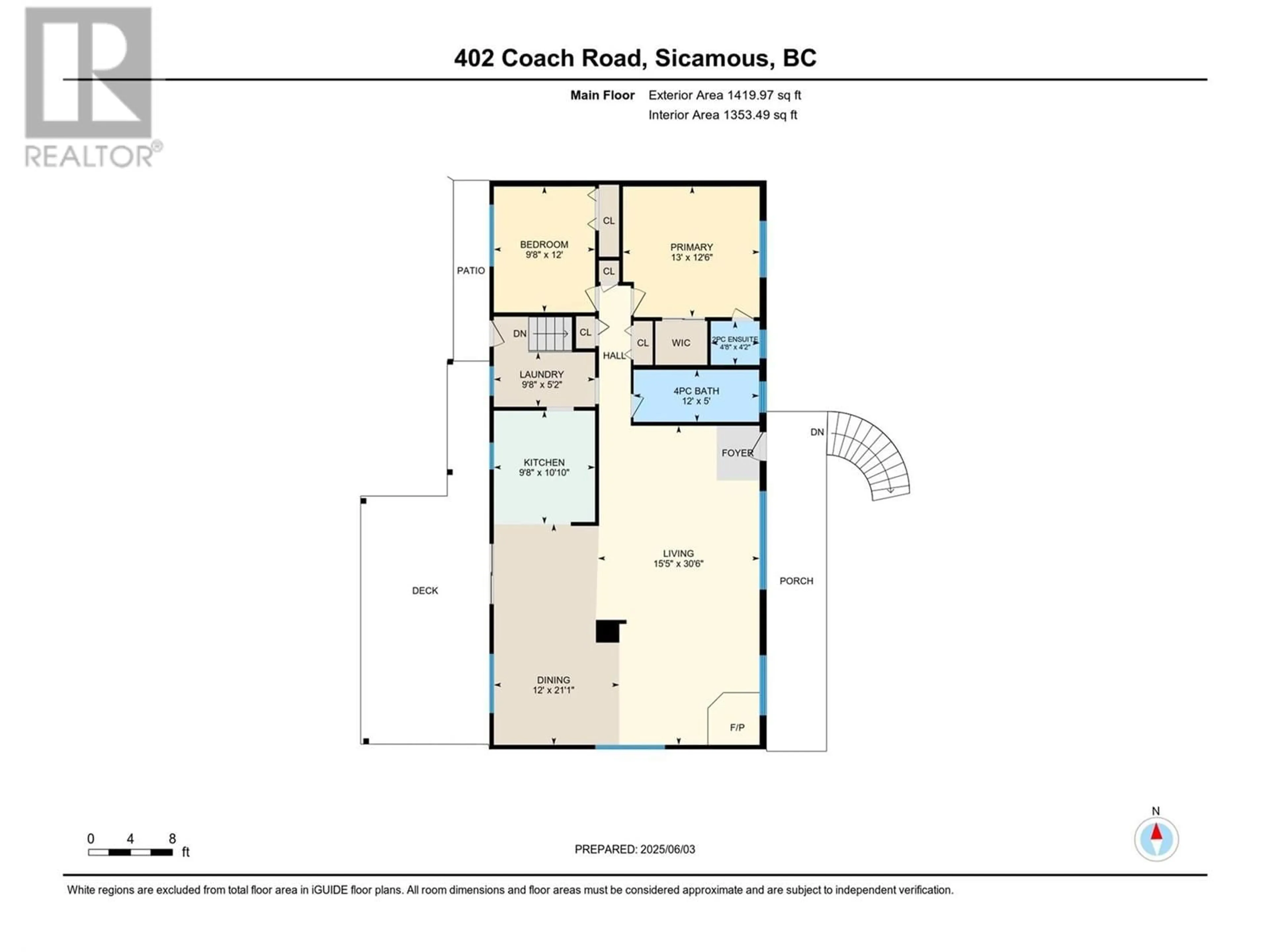 Floor plan for 402 COACH ROAD, Sicamous British Columbia V0E2V2