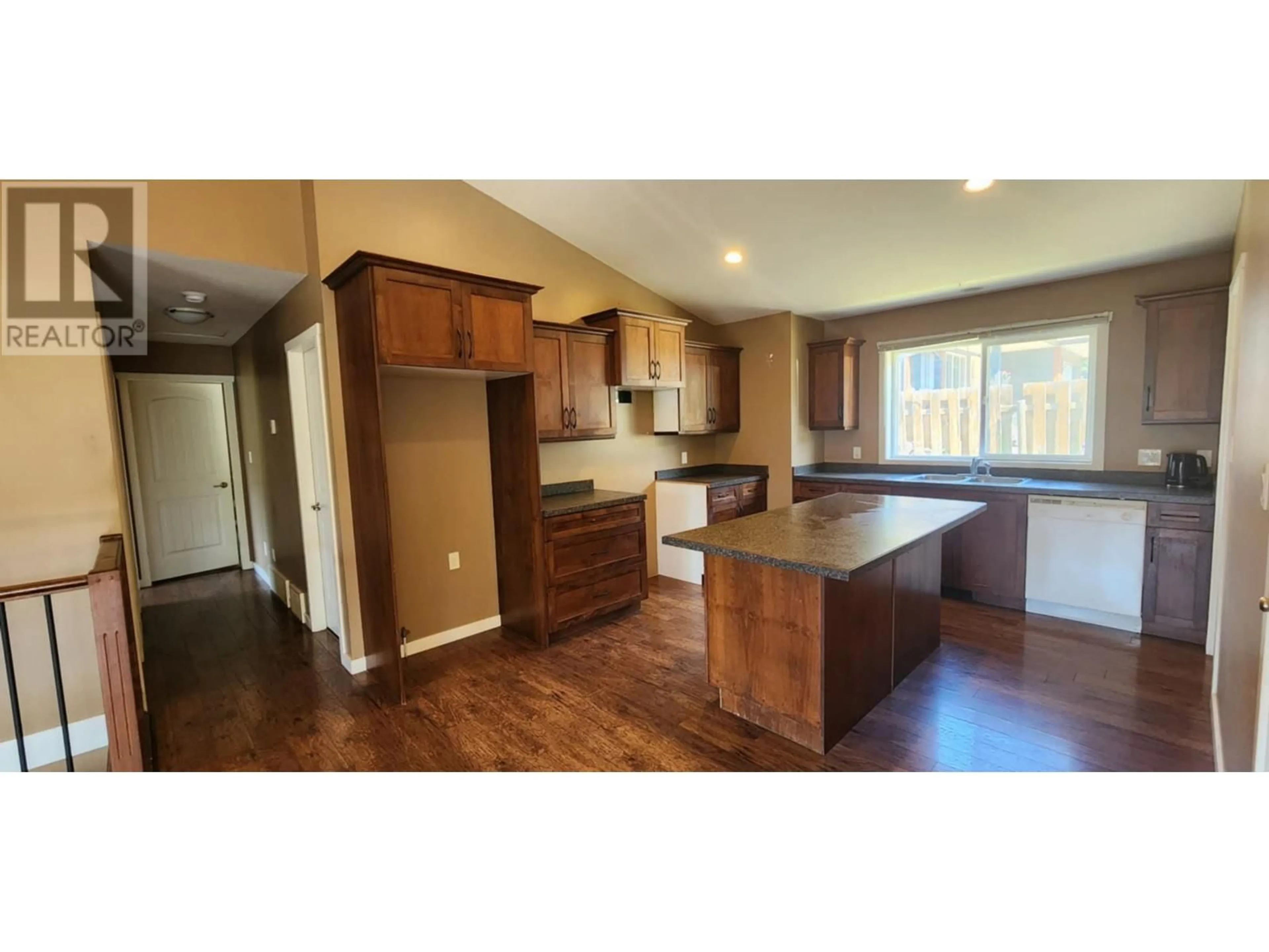 Open concept kitchen, wood/laminate floor for 5658 LYNES ROAD, Falkland British Columbia V0E1W0