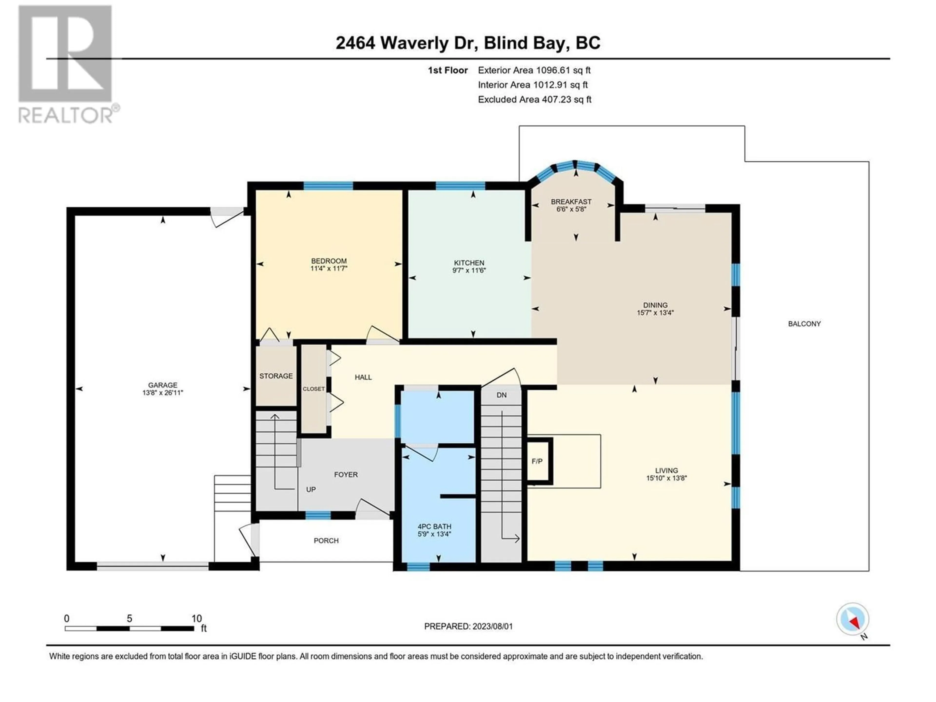 Floor plan for 2464 WAVERLY DRIVE, Blind Bay British Columbia V0E2W0