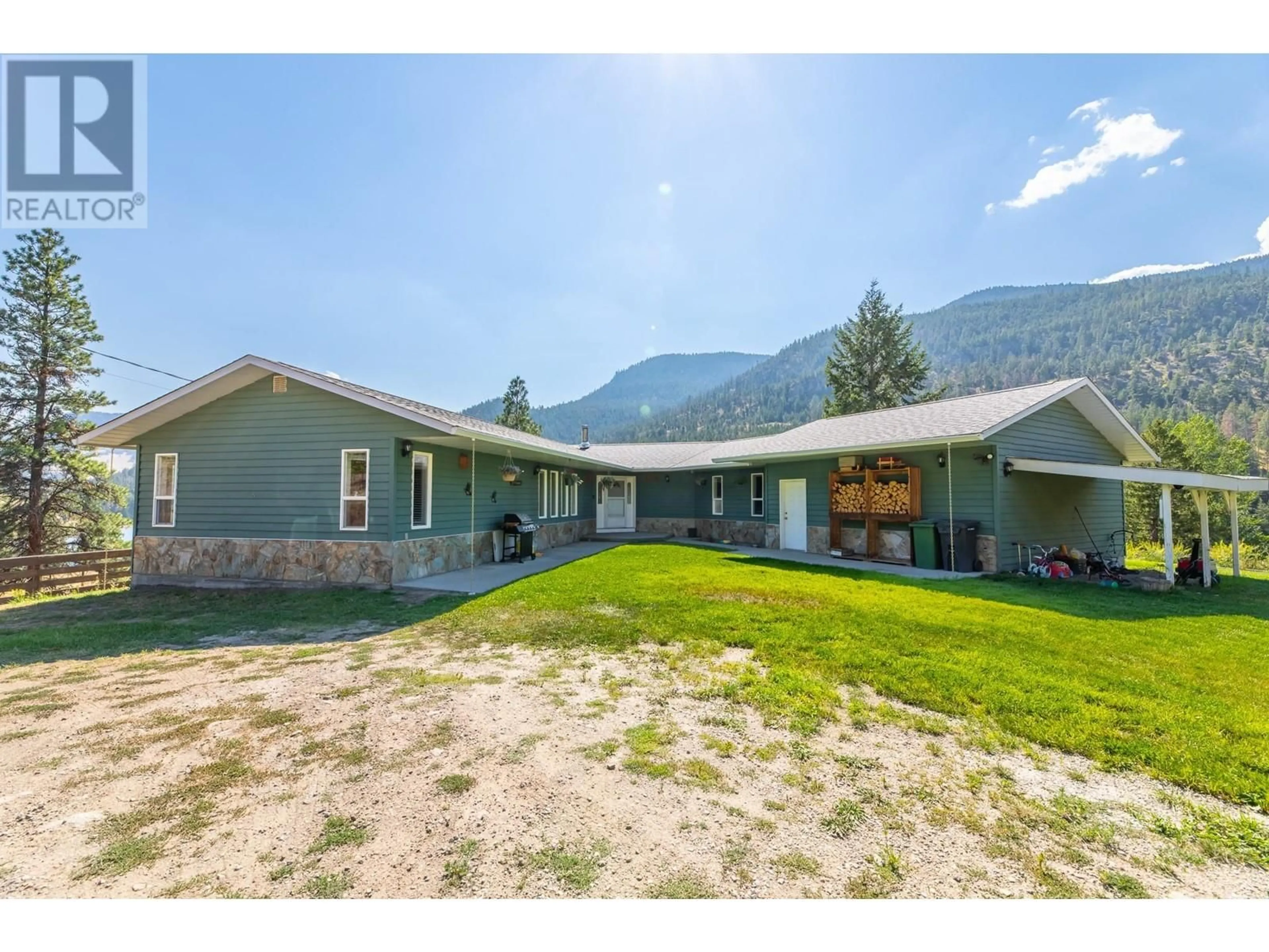 A pic from outside/outdoor area/front of a property/back of a property/a pic from drone, mountain view for 232 FARLEIGH LAKE ROAD, Penticton British Columbia V2A0E6