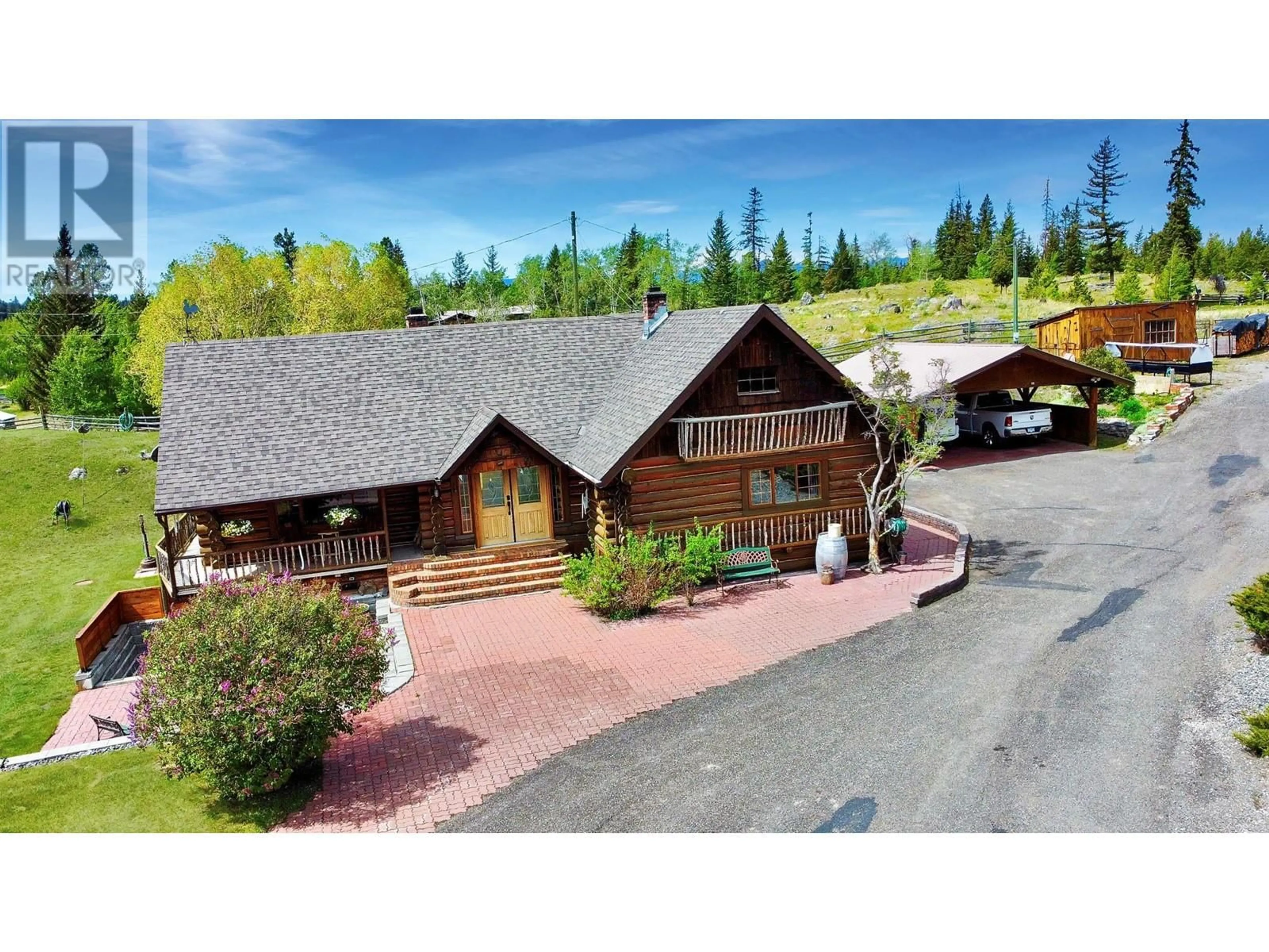 A pic from outside/outdoor area/front of a property/back of a property/a pic from drone, mountain view for 1273 CHASM ROAD, Clinton British Columbia V0K1K0
