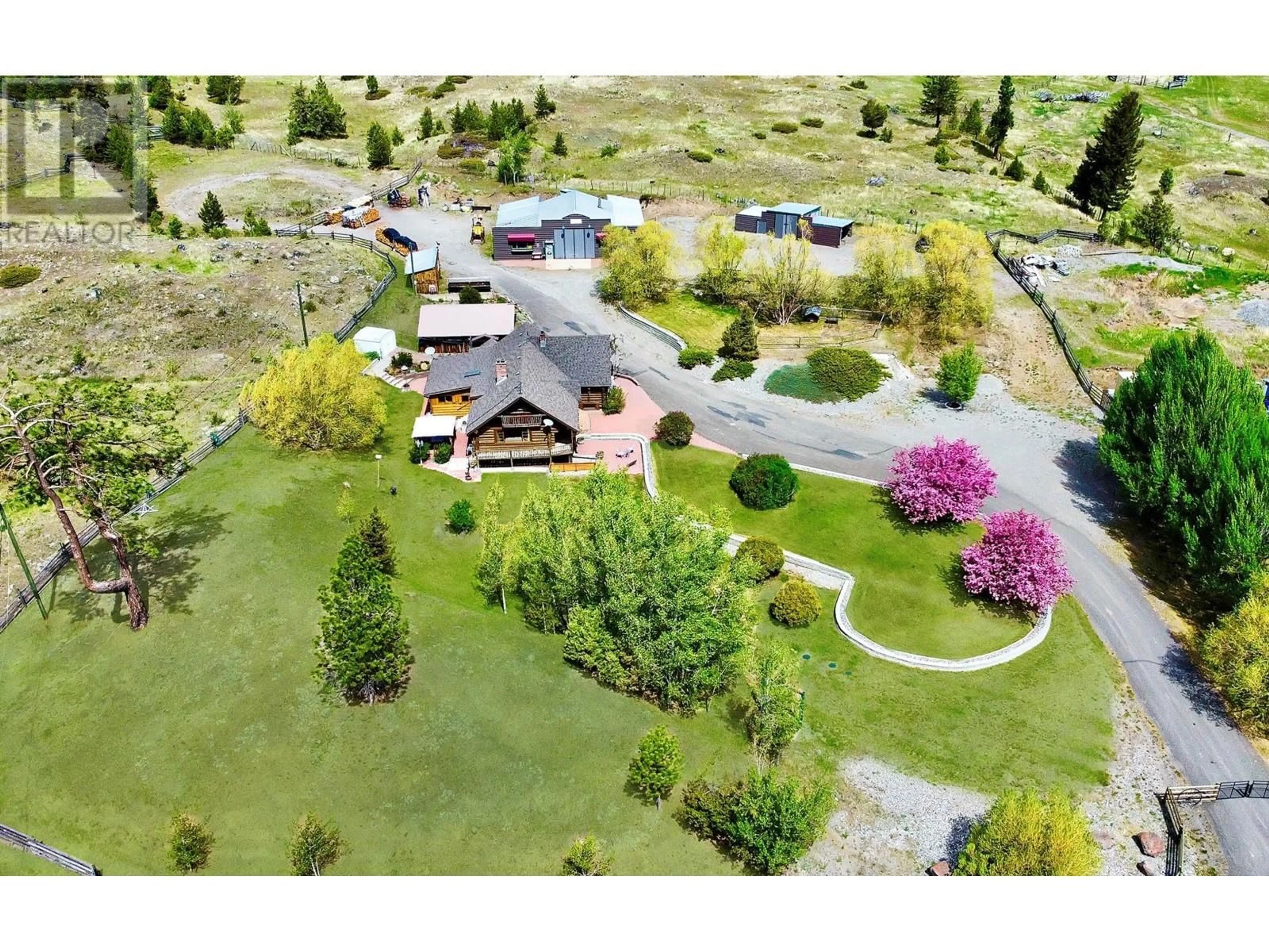 A pic from outside/outdoor area/front of a property/back of a property/a pic from drone, mountain view for 1273 CHASM ROAD, Clinton British Columbia V0K1K0
