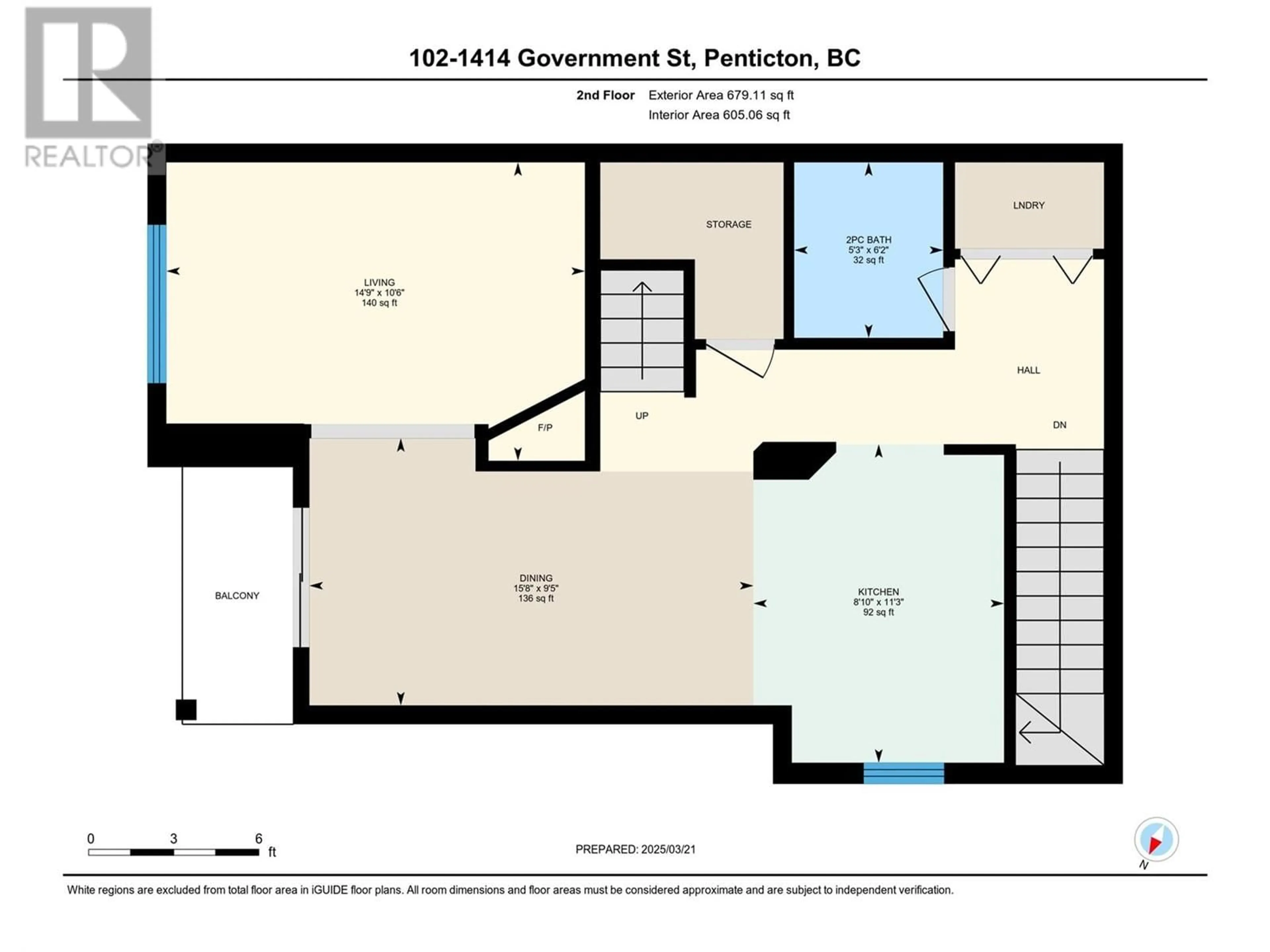 Floor plan for 102 - 1414 GOVERNMENT STREET, Penticton British Columbia V2A4W1