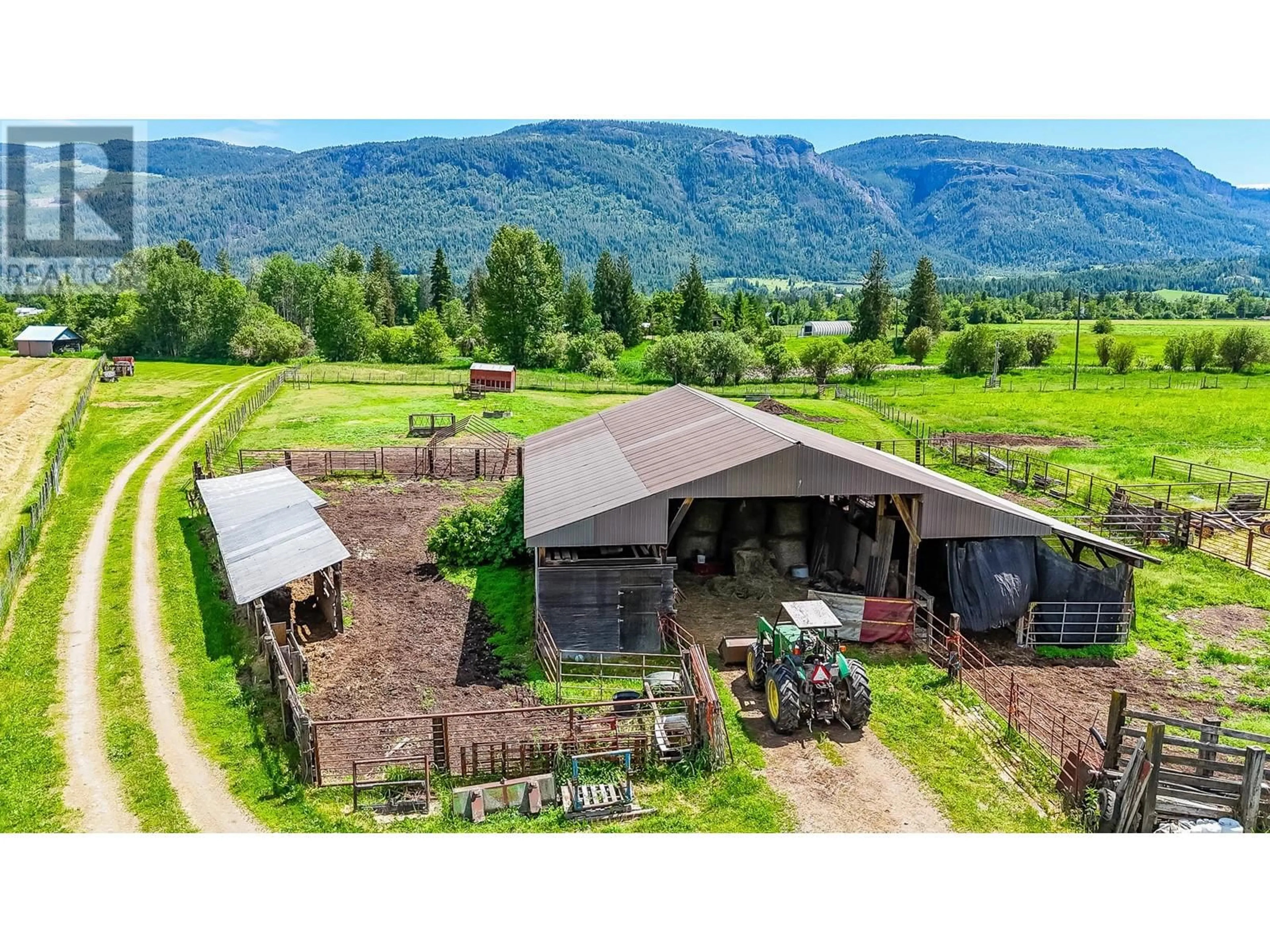 A pic from outside/outdoor area/front of a property/back of a property/a pic from drone, mountain view for 93 OLD SICAMOUS ROAD, Grindrod British Columbia V0E1Y0