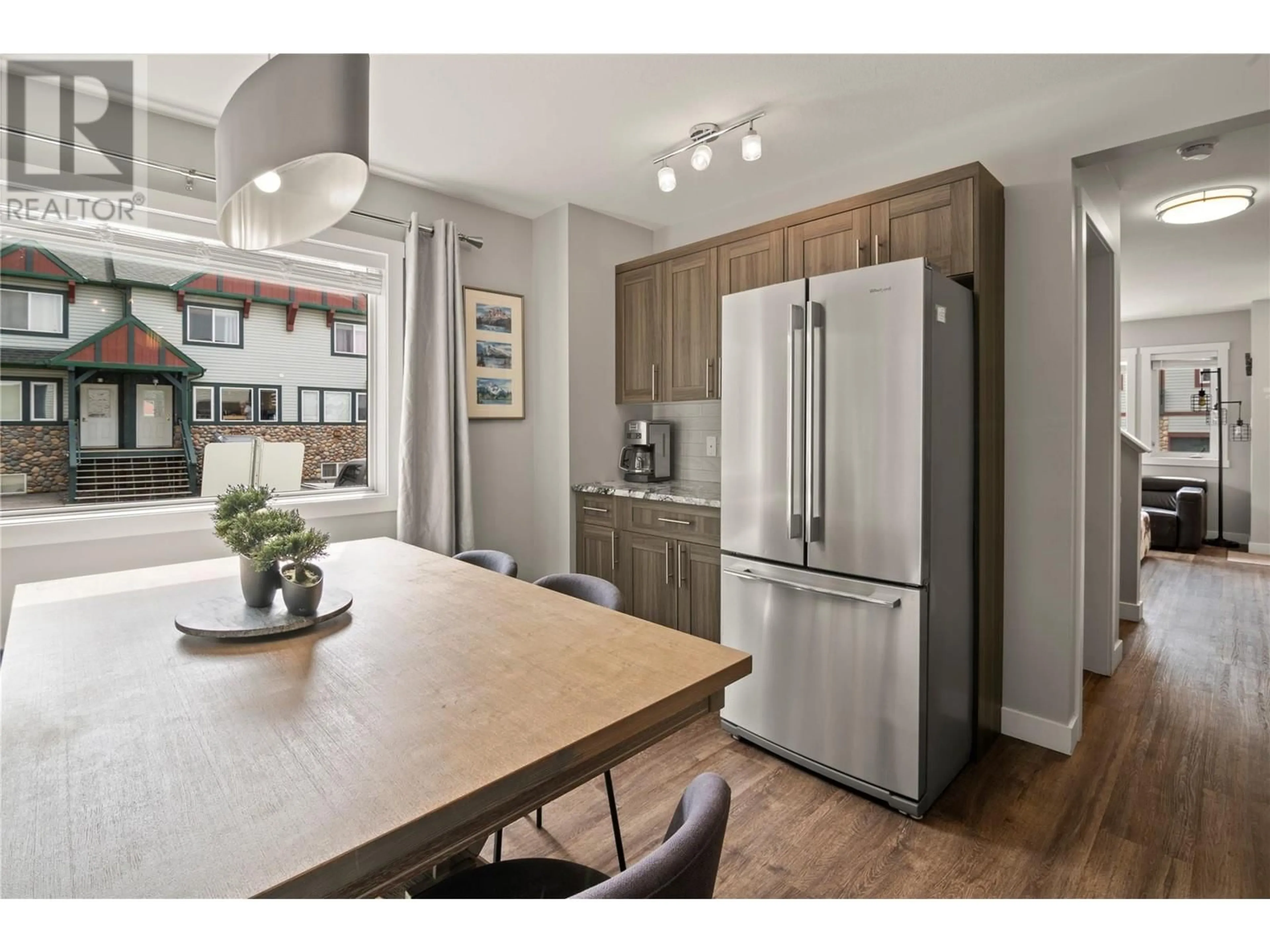 Open concept kitchen, wood/laminate floor for 111 - 4835 RADIUM BOULEVARD, Radium Hot Springs British Columbia V0A1M0