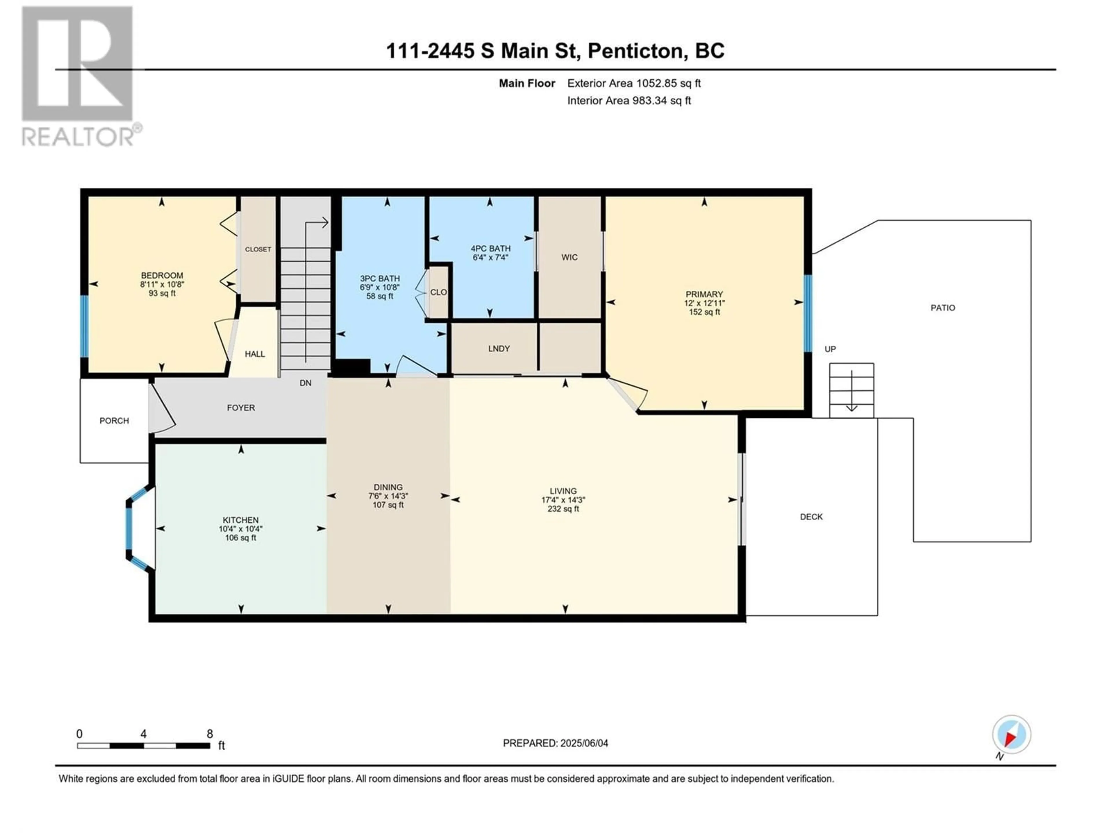 Floor plan for 111 - 2445 SOUTH MAIN STREET, Penticton British Columbia V2A5J1